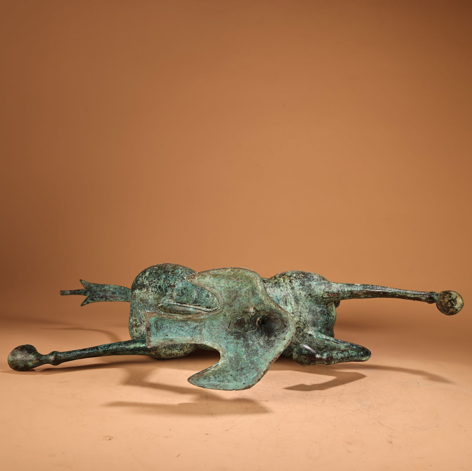 A beautiful bronze horse stepping on a flying swallow - 9