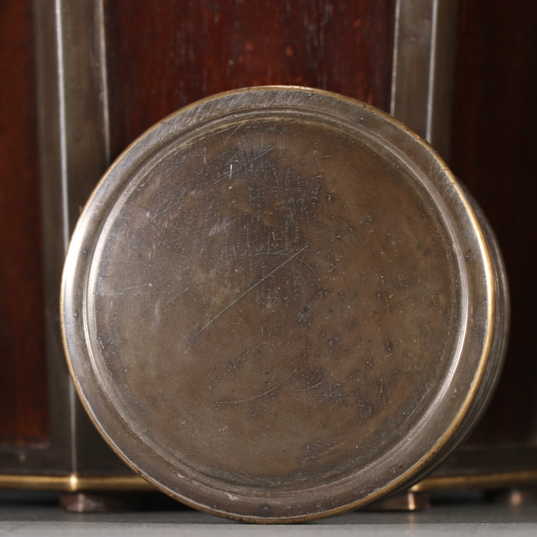 A fine tin-packed rosewood hexagonal tea jar - 4