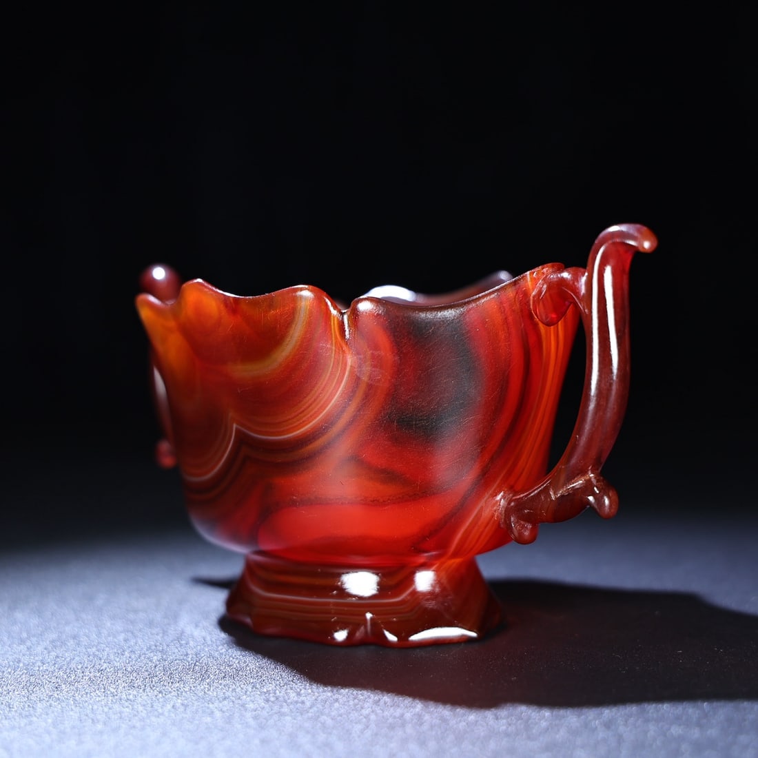 A fine agate red cup - 4