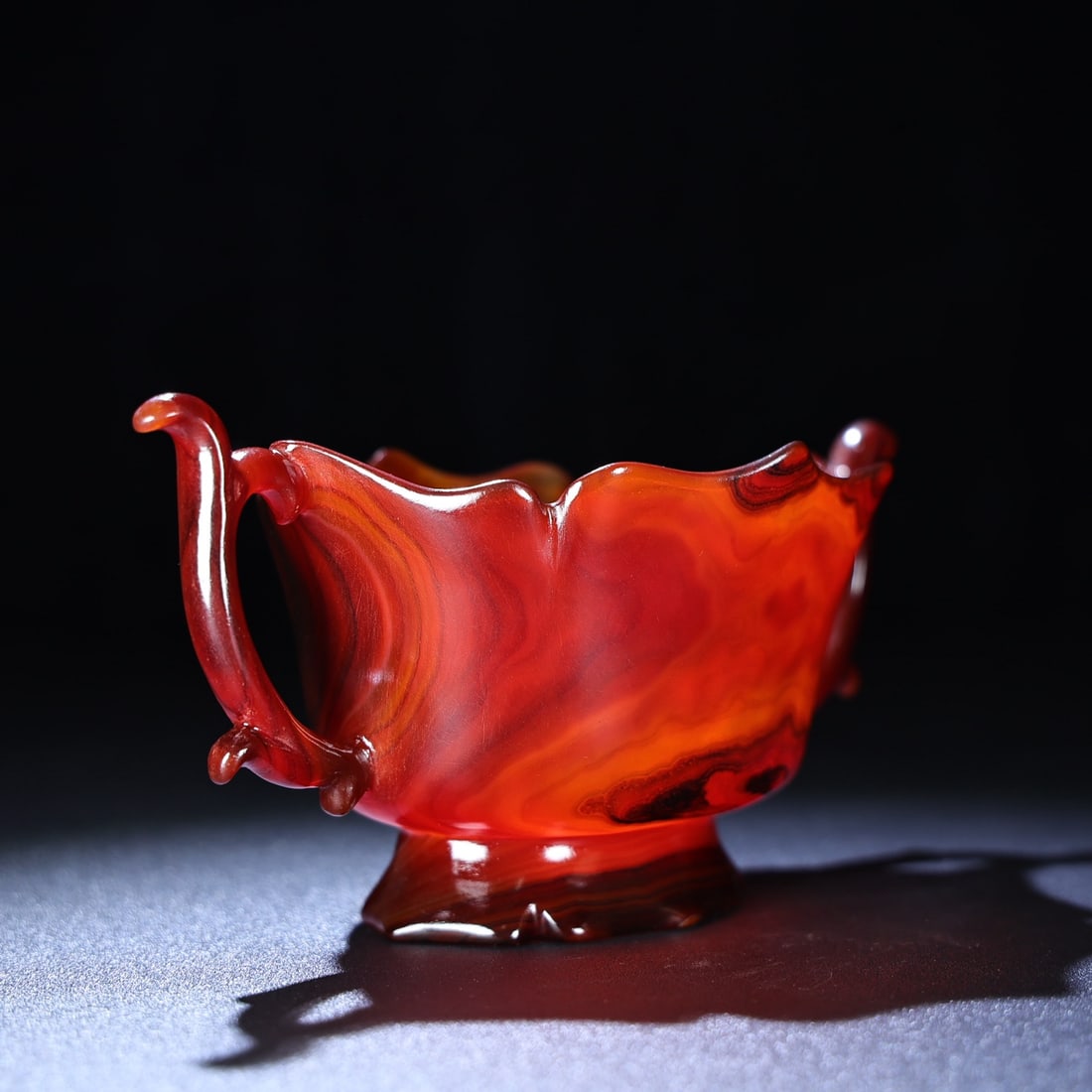 A fine agate red cup - 5
