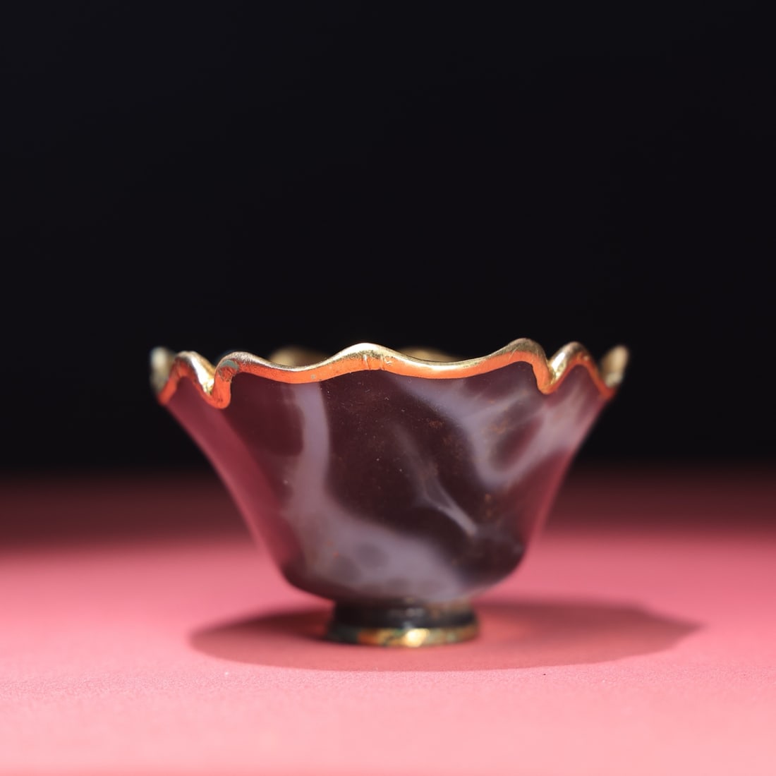 A fine copper-gilt agate bowl - 4