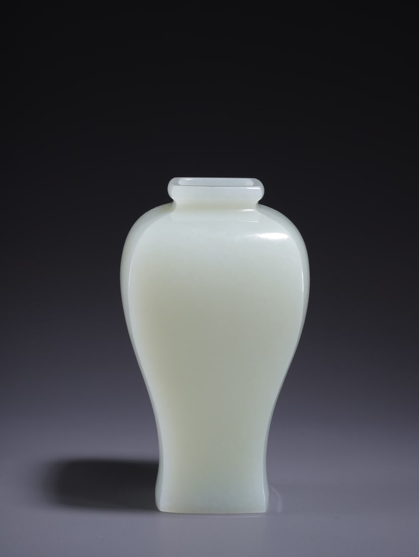 A beautiful Hetian jade square bottle - 4