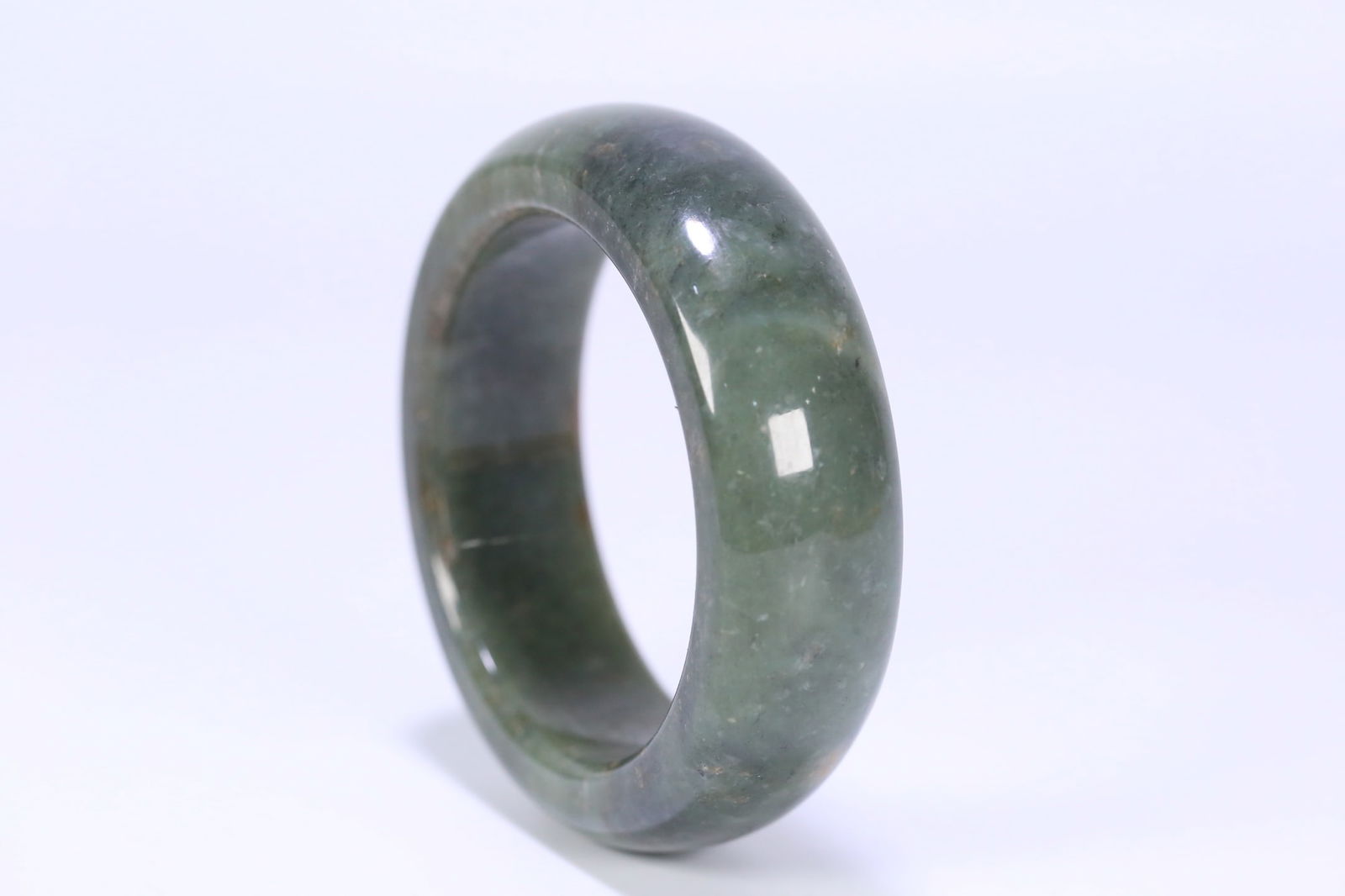 A fine Hetian jasper wide bar bracelet - 3
