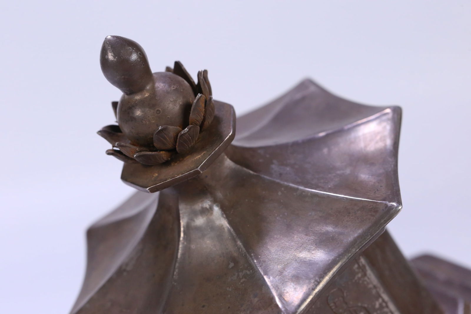 A beautiful old silverware silver Arhat pattern stupa - 7