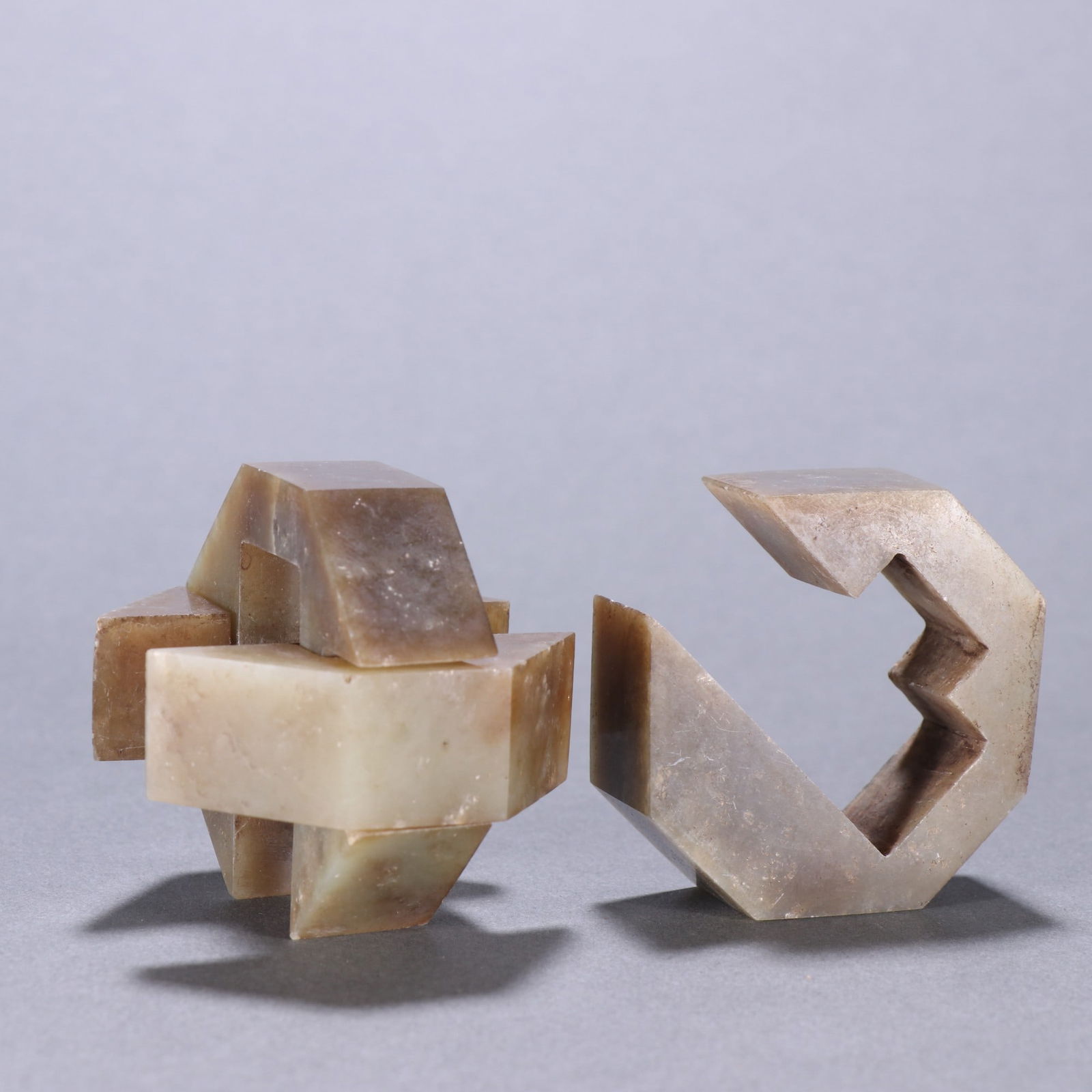 A beautiful Hetian jade Luban lock - 4