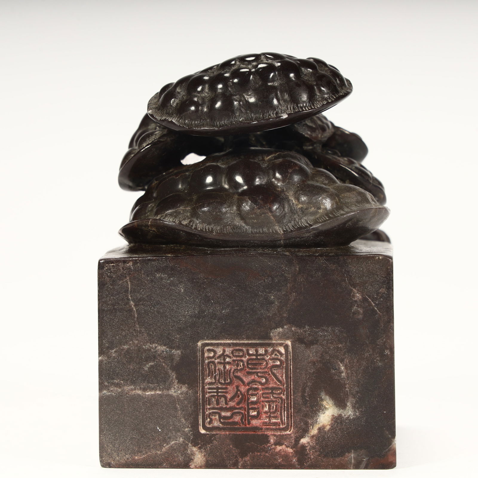 A Qing Dynasty Shoushan stone Ganoderma lucidum pattern seal - 3