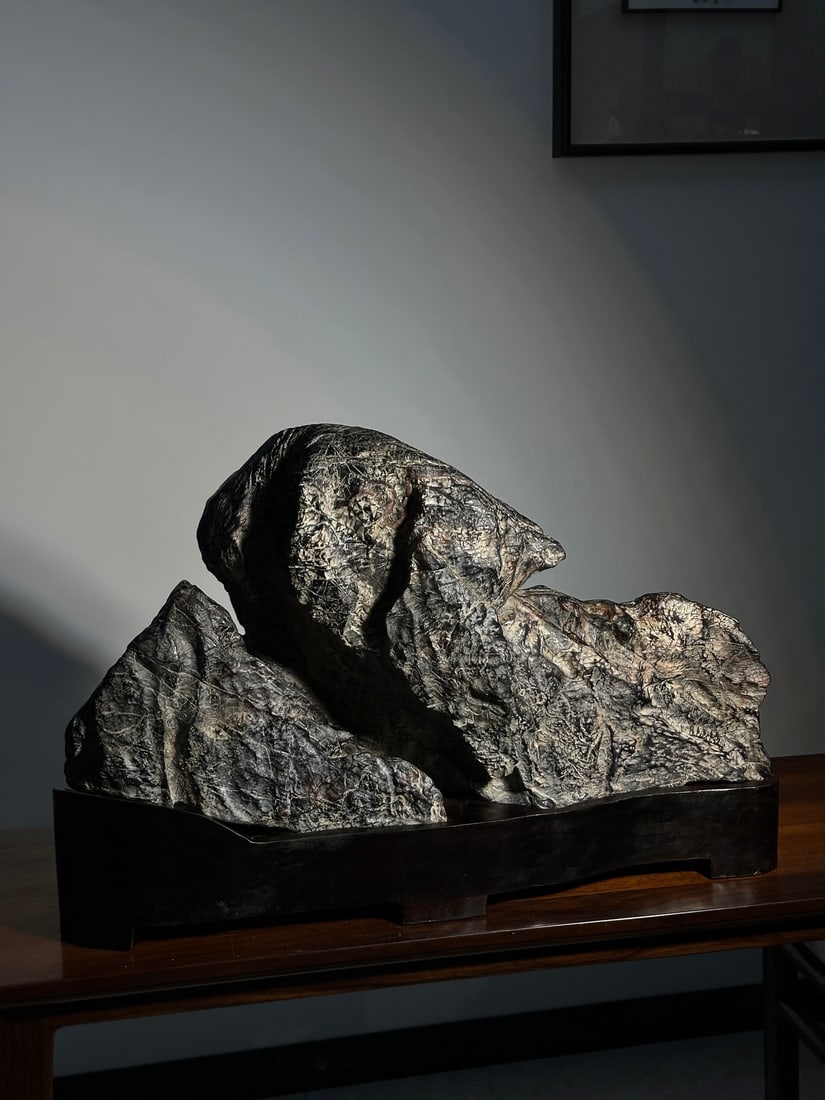 A beautiful Lingbi stone backing - 5