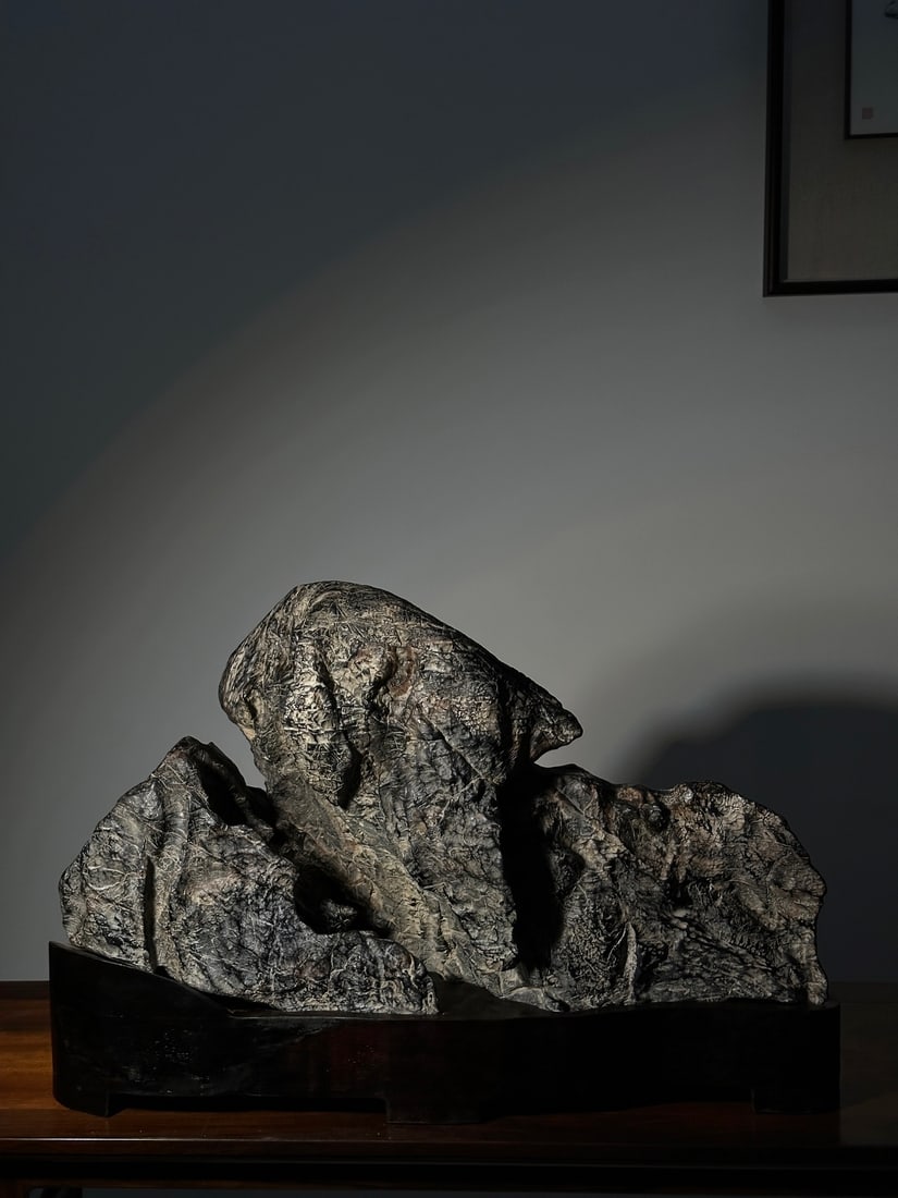 A beautiful Lingbi stone backing - 6