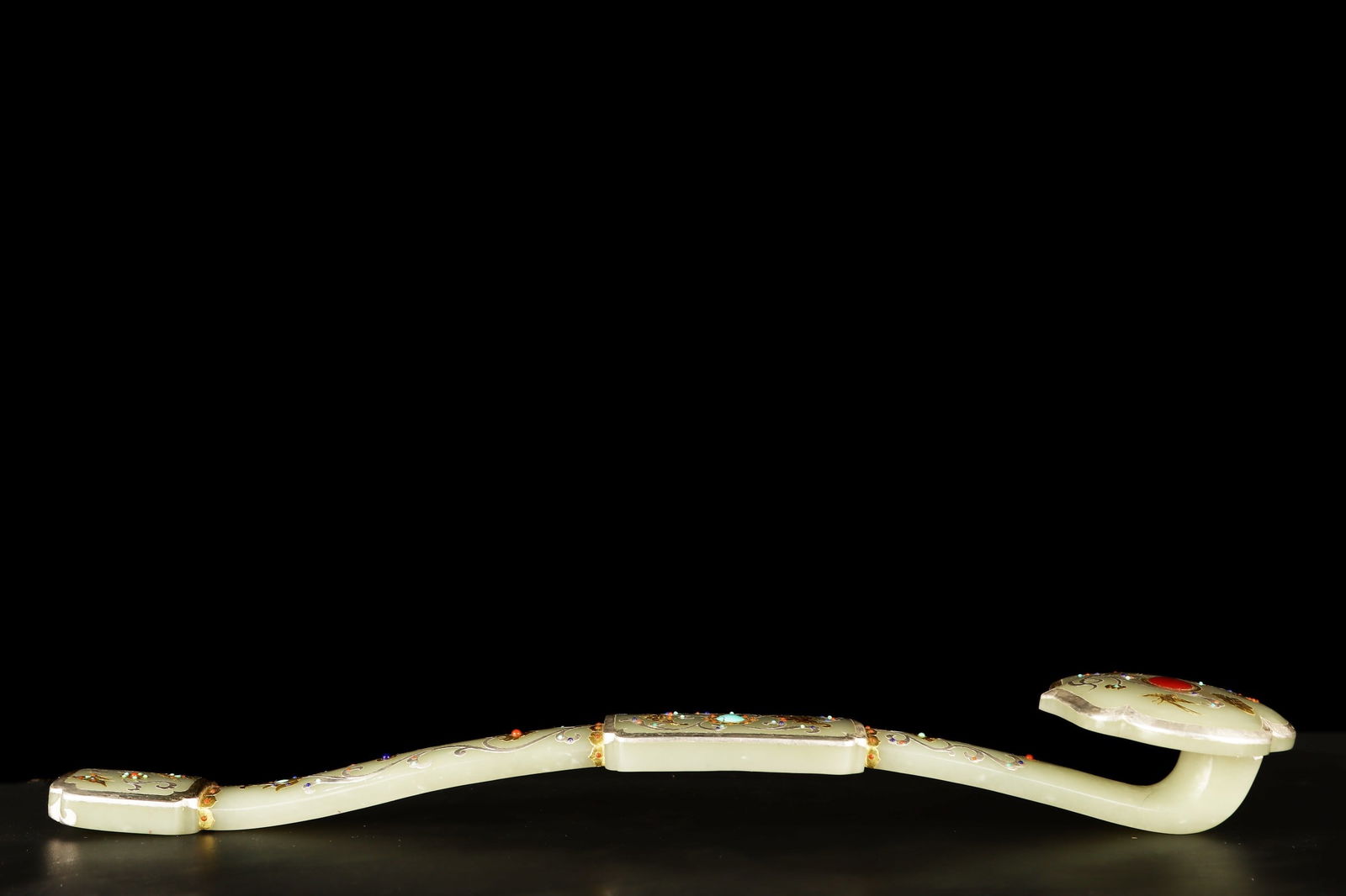 A beautiful wrong gold and silver jade ornament - 7