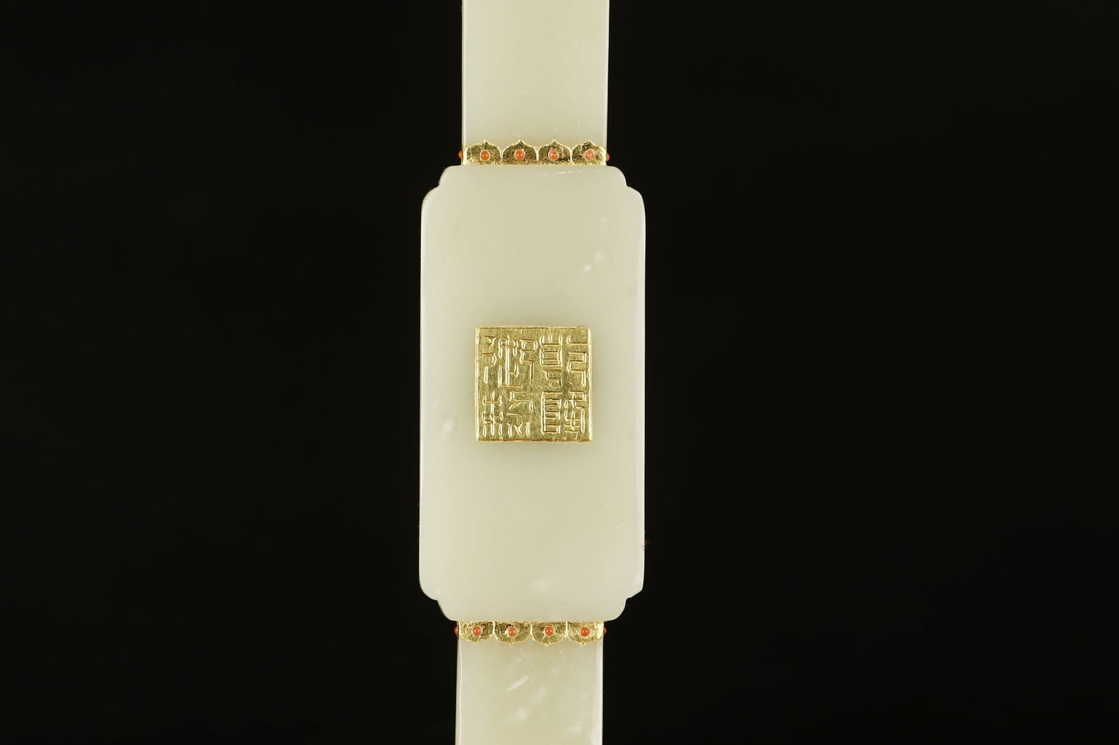 A beautiful wrong gold and silver jade ornament - 9