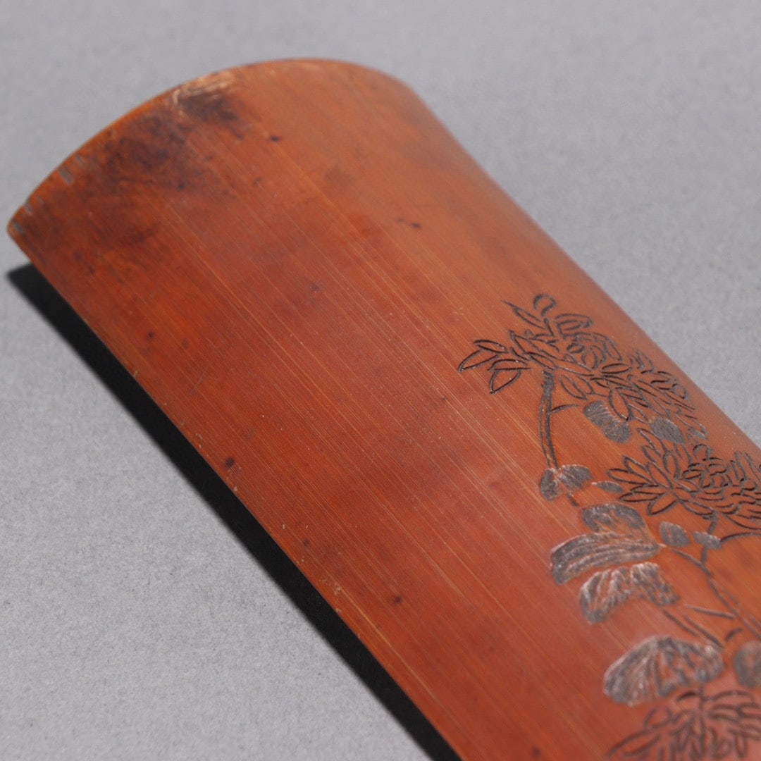 A famous bamboo carved pattern armrest - 4