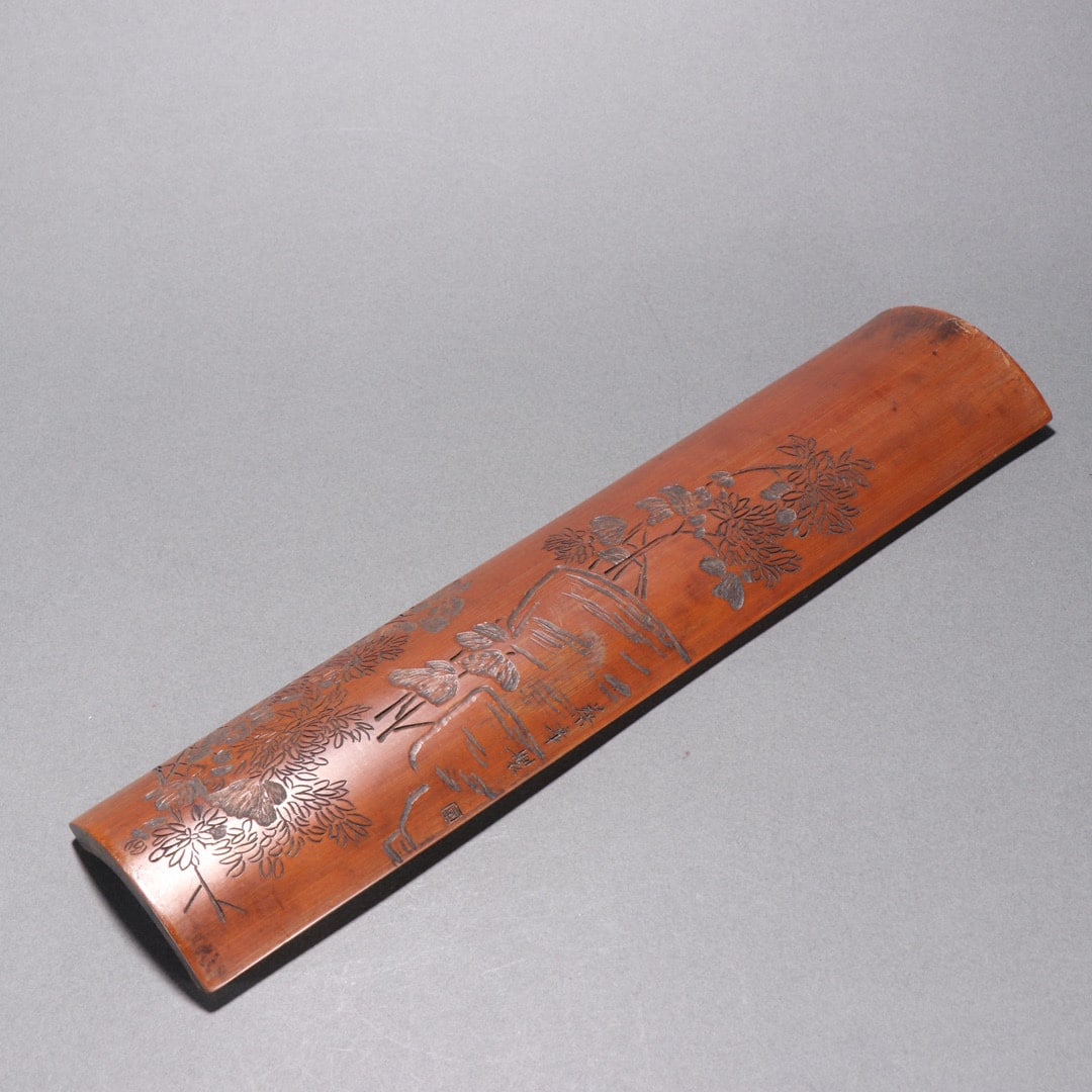 A famous bamboo carved pattern armrest - 5