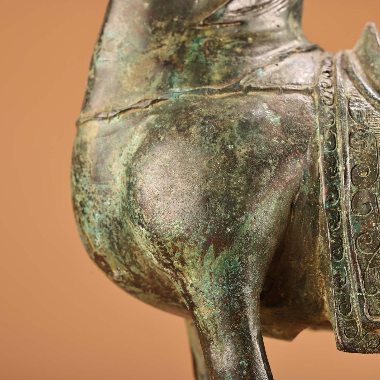 A fine bronze head-up horse - 10