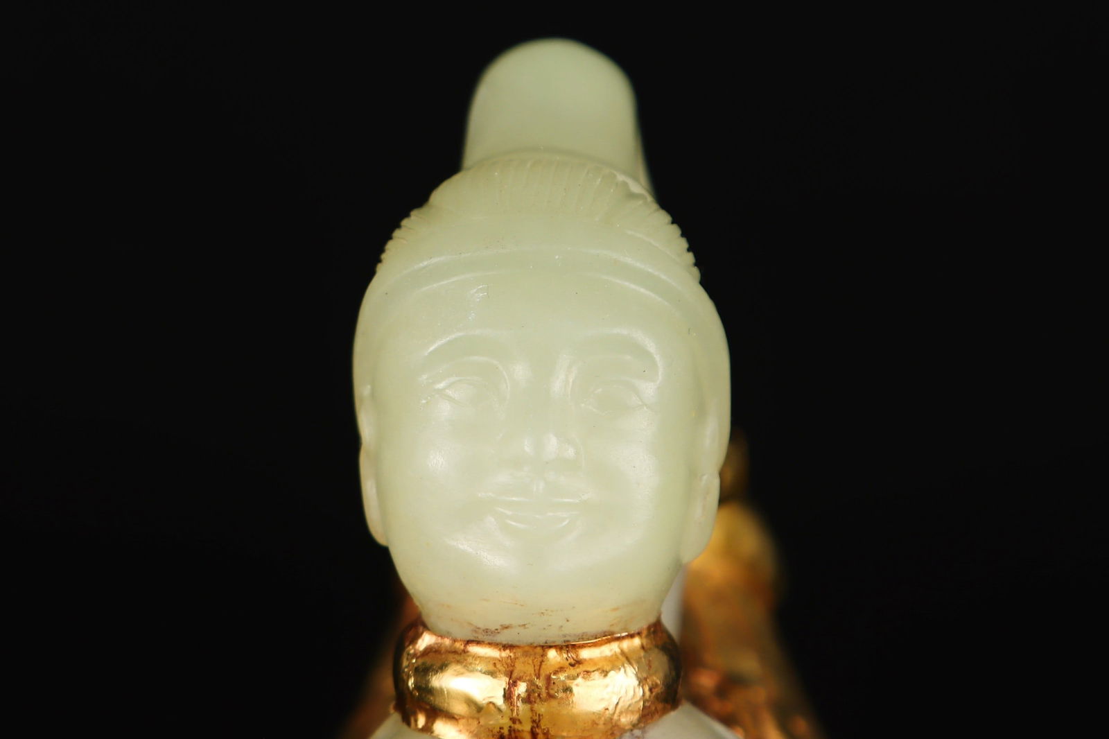 A beautiful gilded jade pot - 6