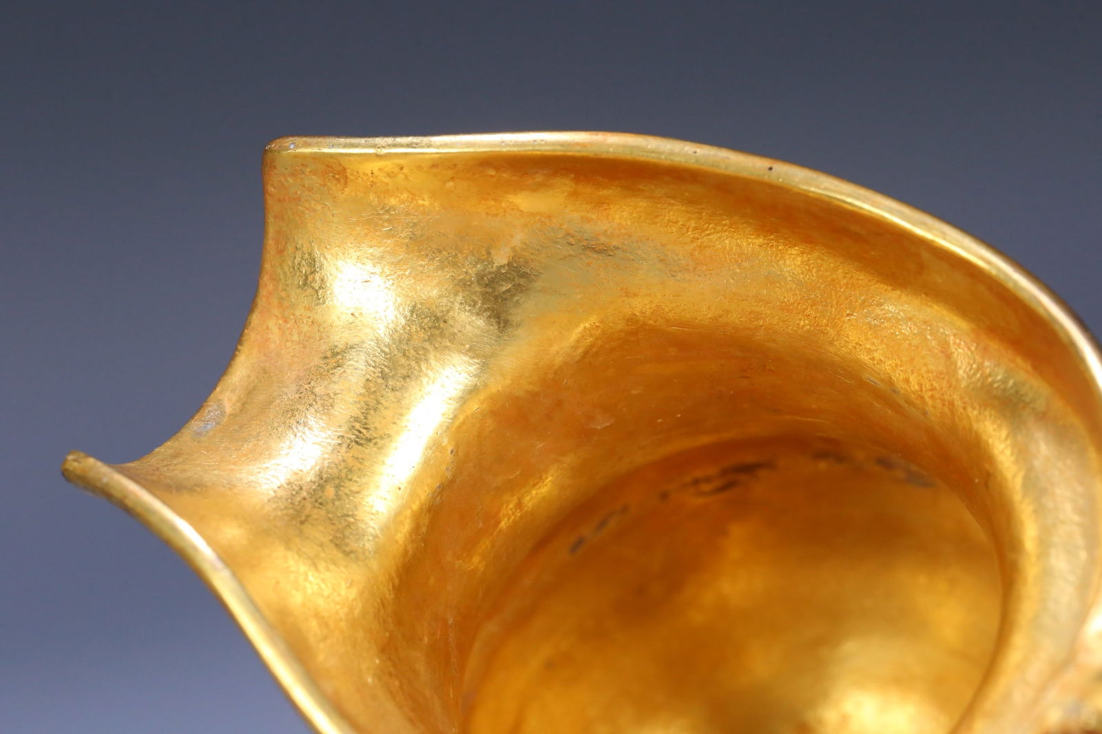 A fine copper-gilt ancient beast cup - 5