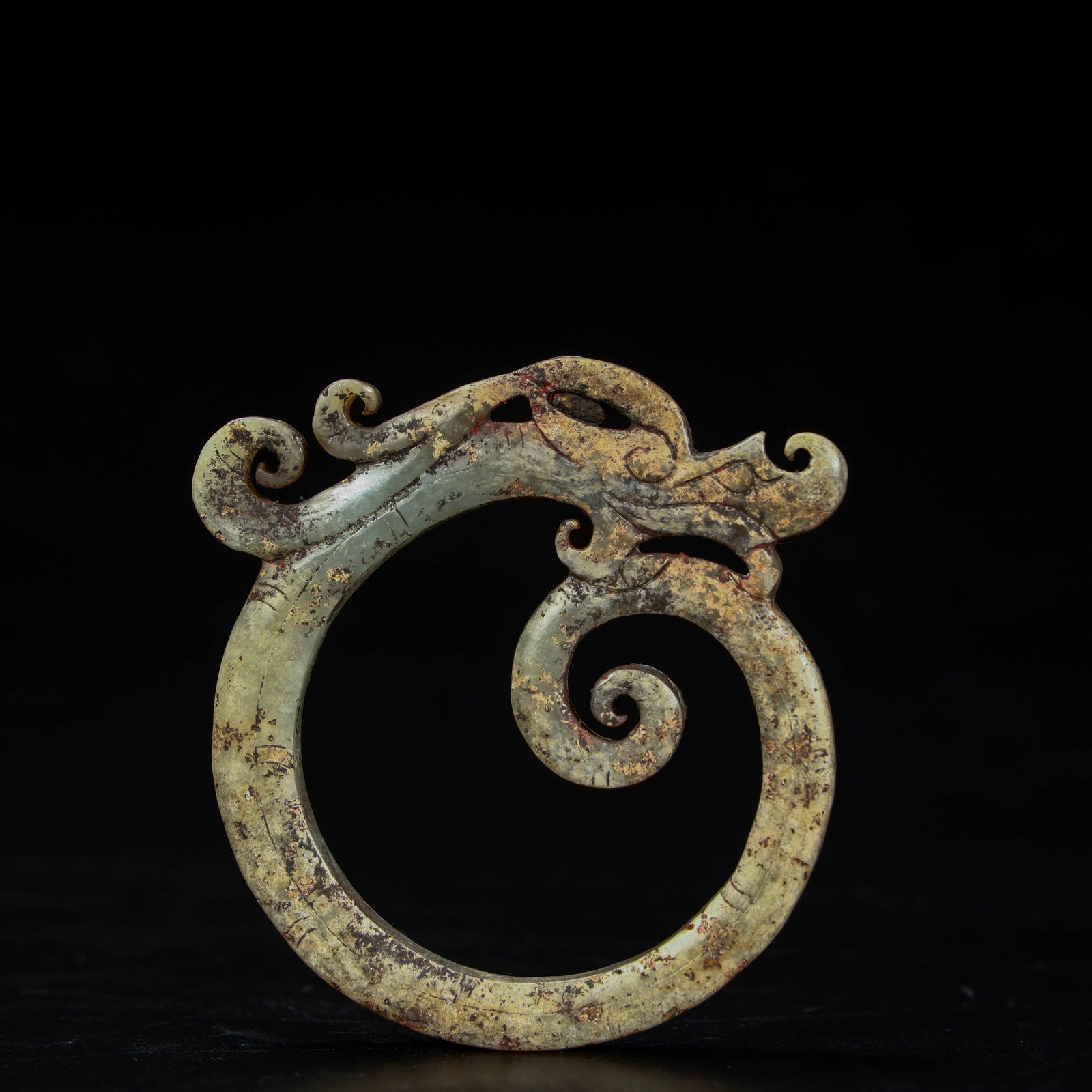 A beautiful jade dragon-shaped pendant - 4