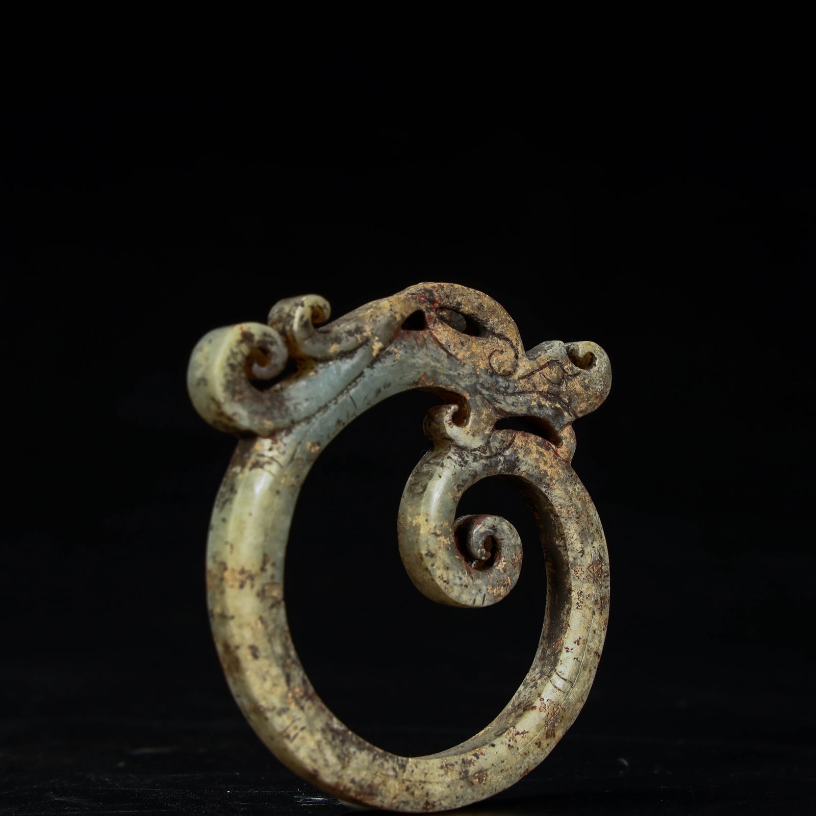 A beautiful jade dragon-shaped pendant - 5
