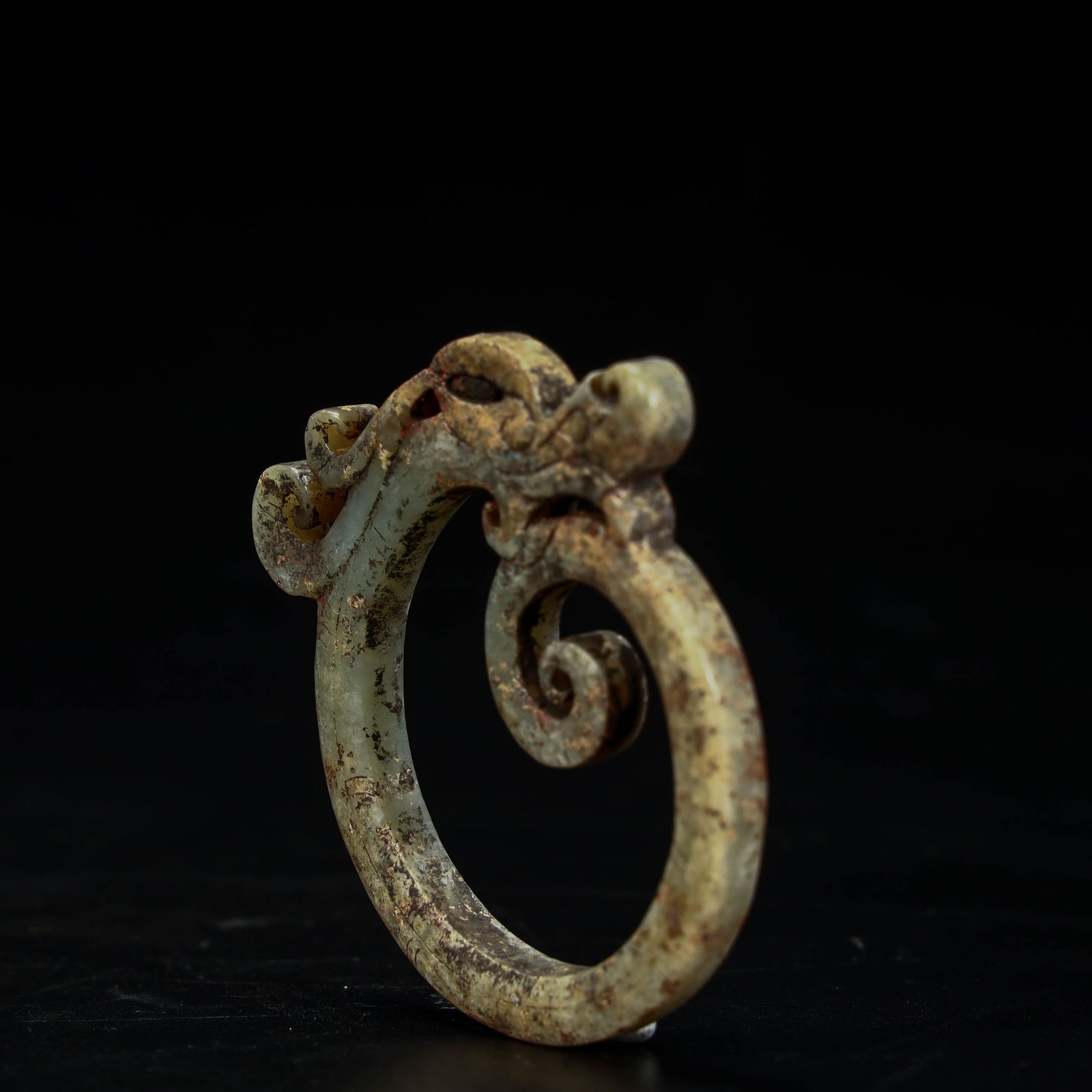 A beautiful jade dragon-shaped pendant - 6