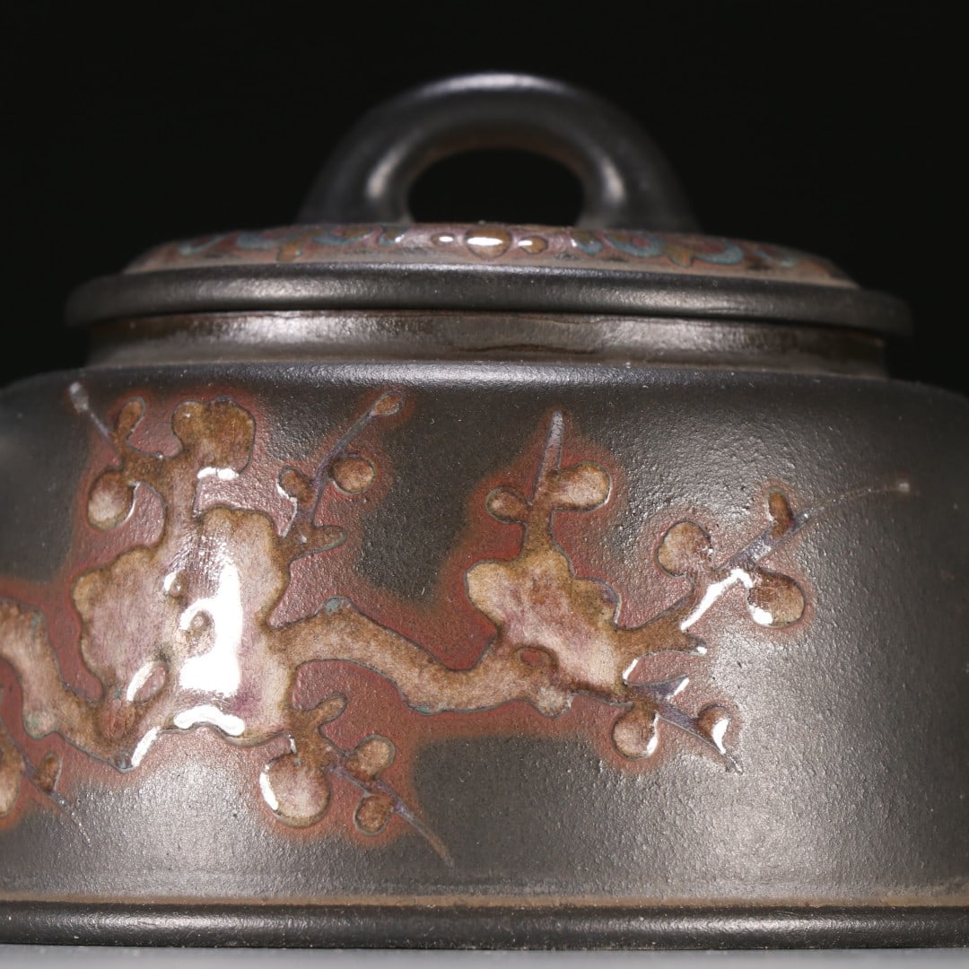 A famous purple sand plum pattern teapot - 6