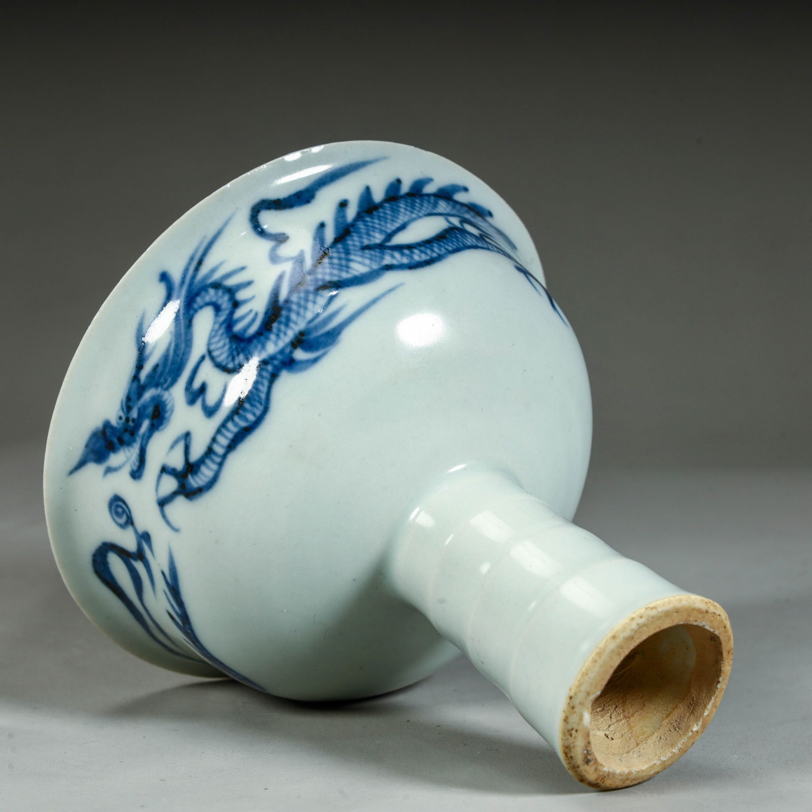 A Qing Dynasty cloud dragon pattern floral goblet - 10