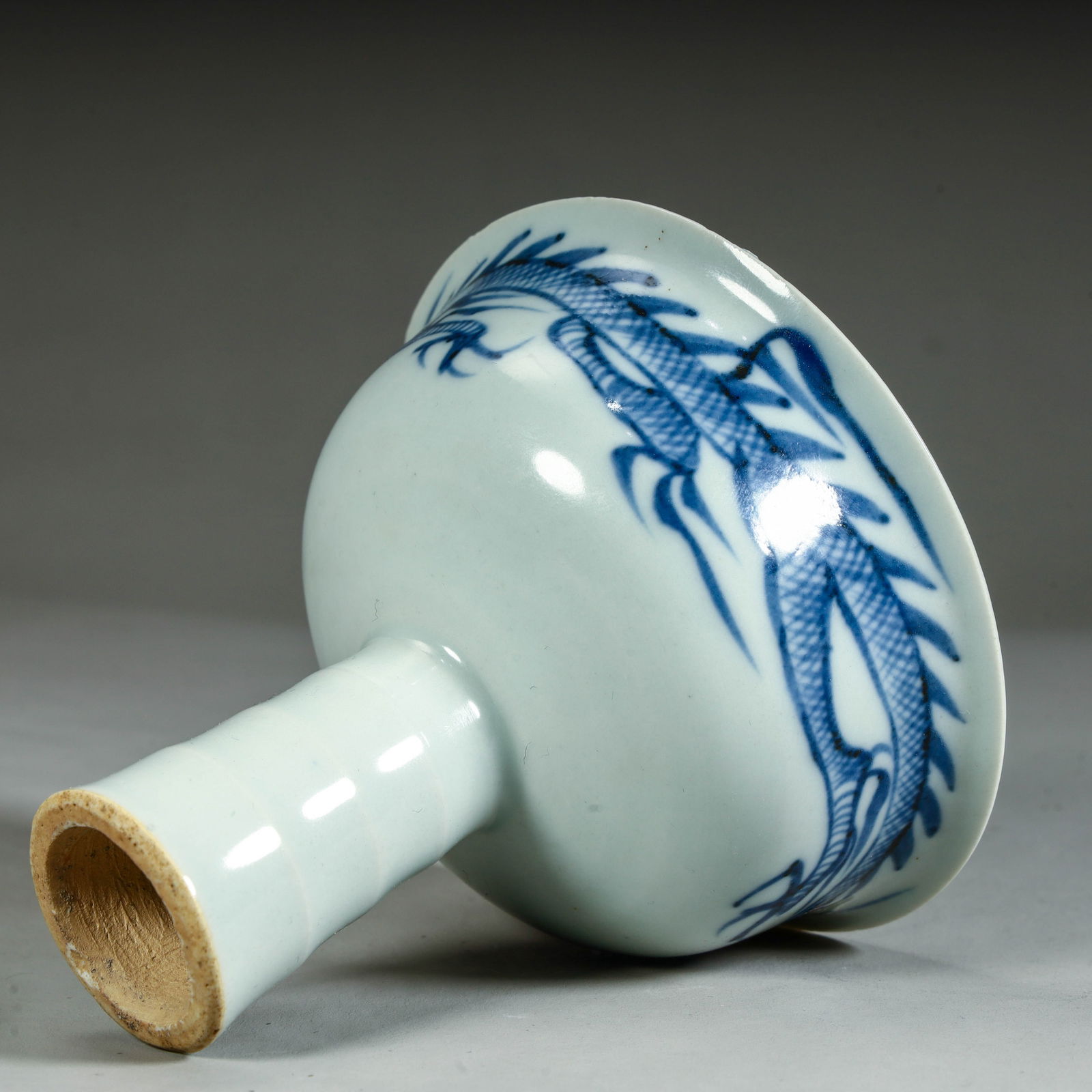 A Qing Dynasty cloud dragon pattern floral goblet - 9