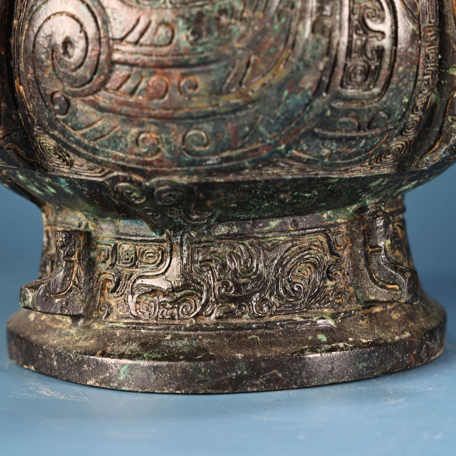 A fine bronze bird print jar - 7
