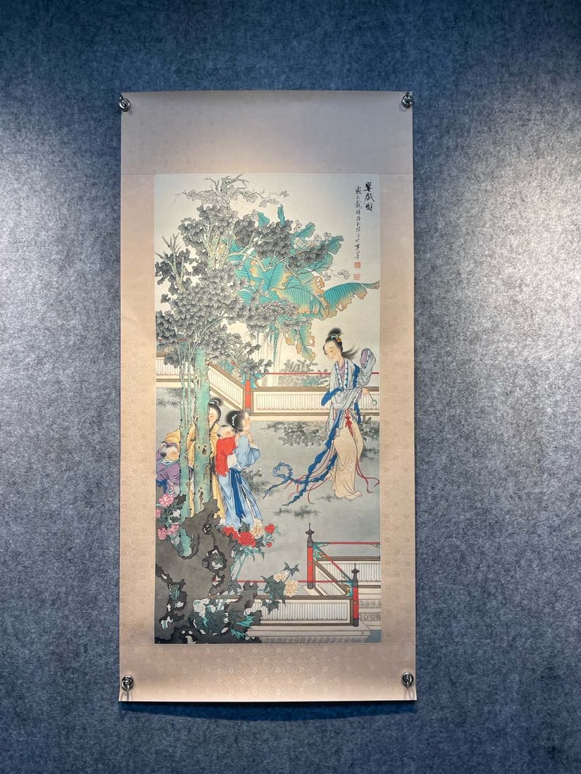 A fine painting by Xu Yansun: Xu Yansun's fine paintings Size:PaintingcoreSize:101cmx48cm (The Dimensions Of All Batches Are Manually Measured.If You Need More Detailed Information, Please Contact Our Customer