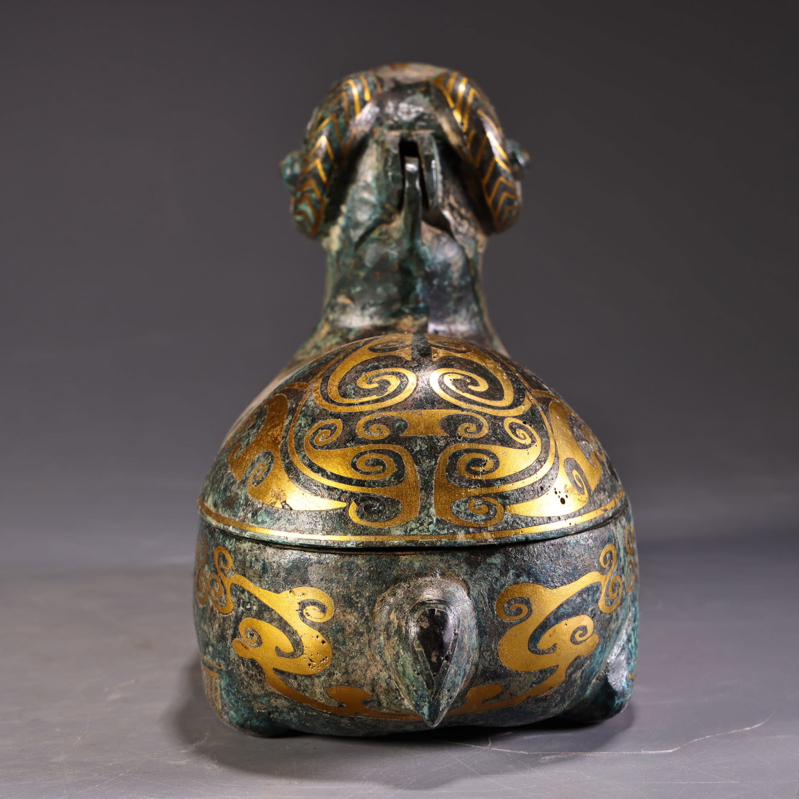 A fine bronze wrong golden sheep statue - 10