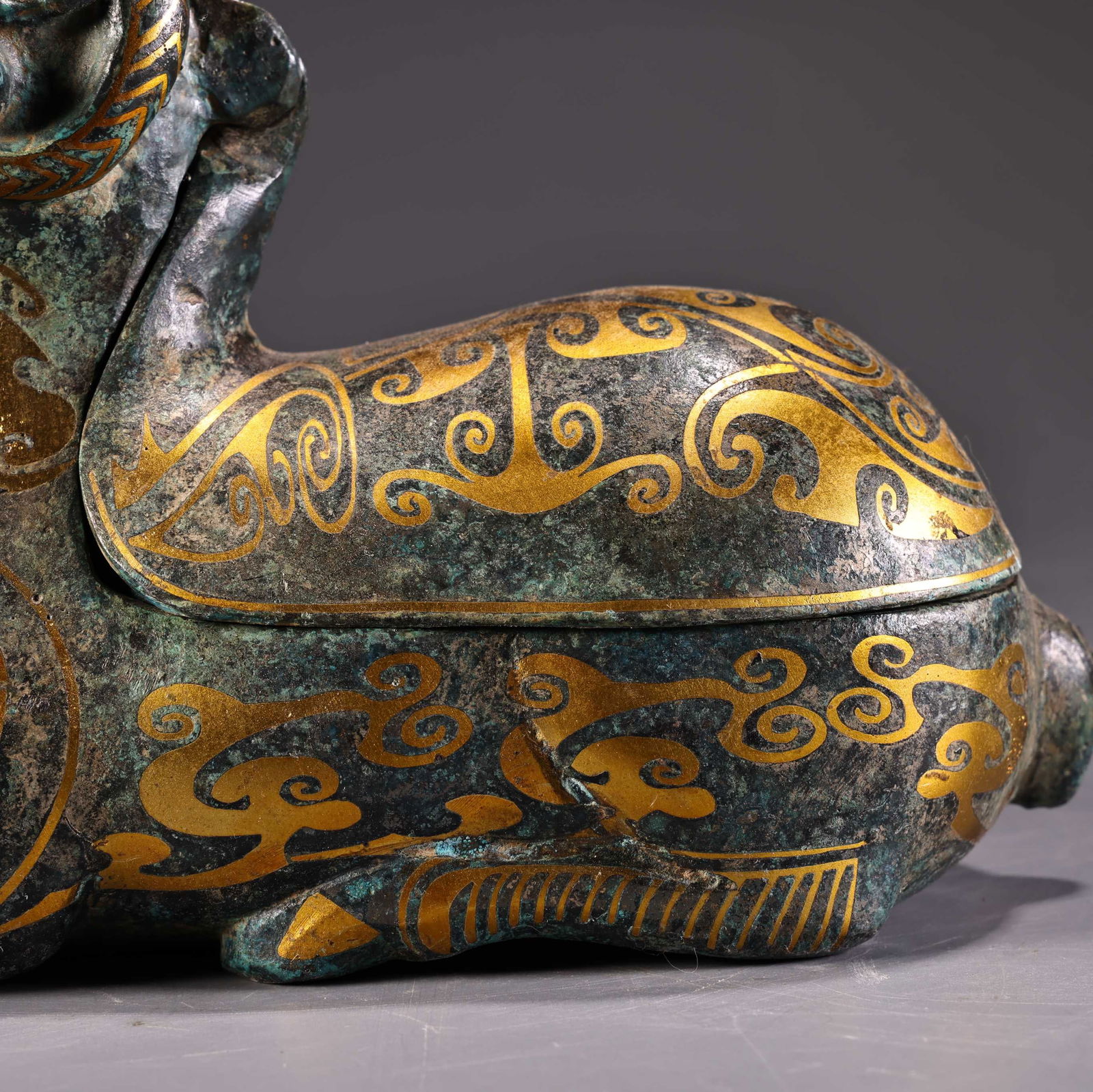 A fine bronze wrong golden sheep statue - 5