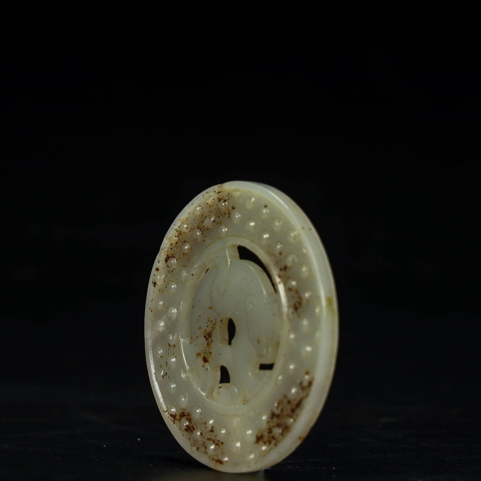 A beautiful hollow dragon valley pattern jade - 3