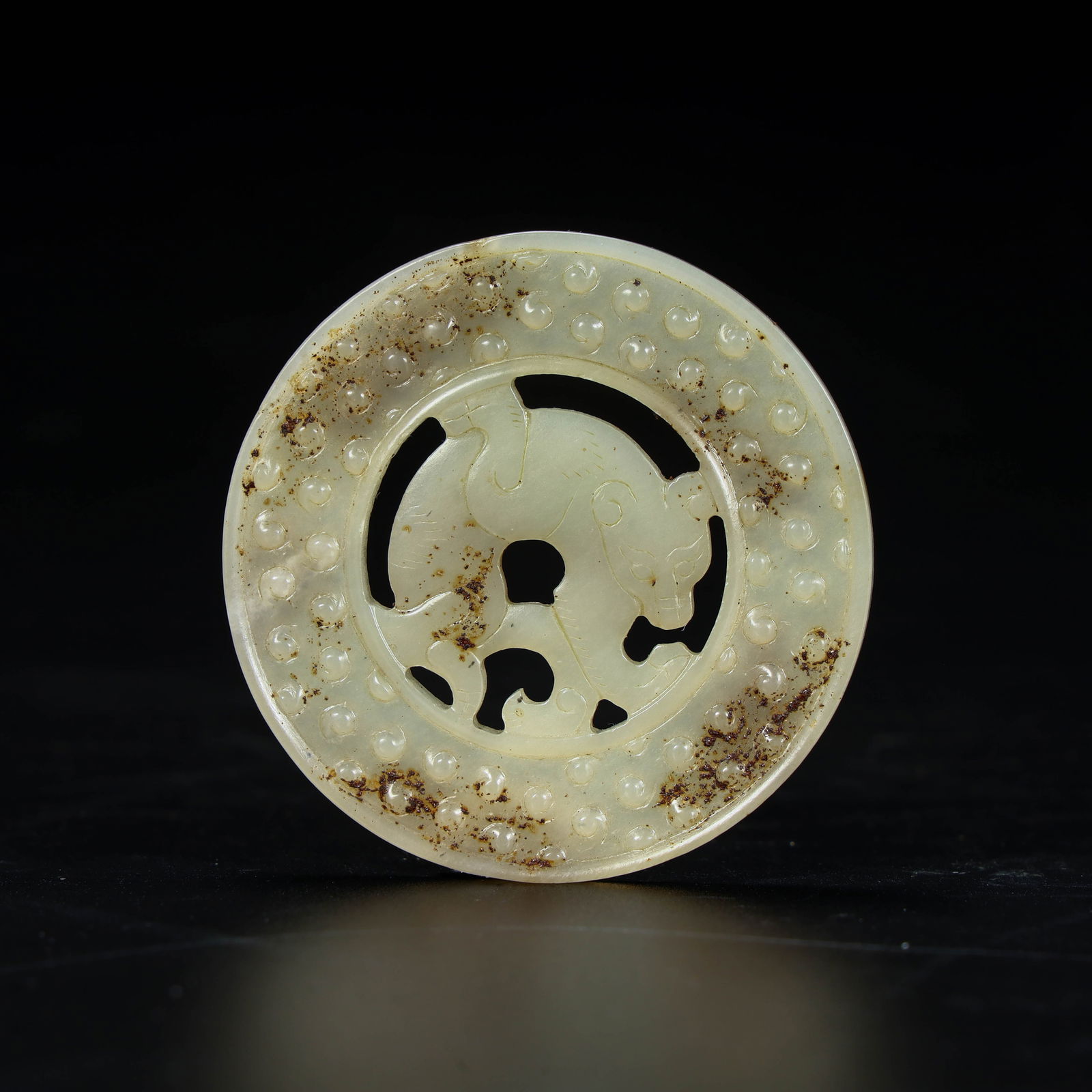 A beautiful hollow dragon valley pattern jade - 6