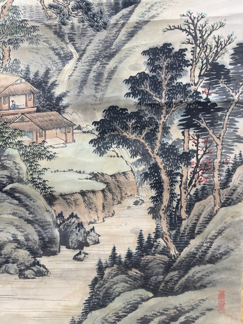 A landscape work by Wu Hufan - 6