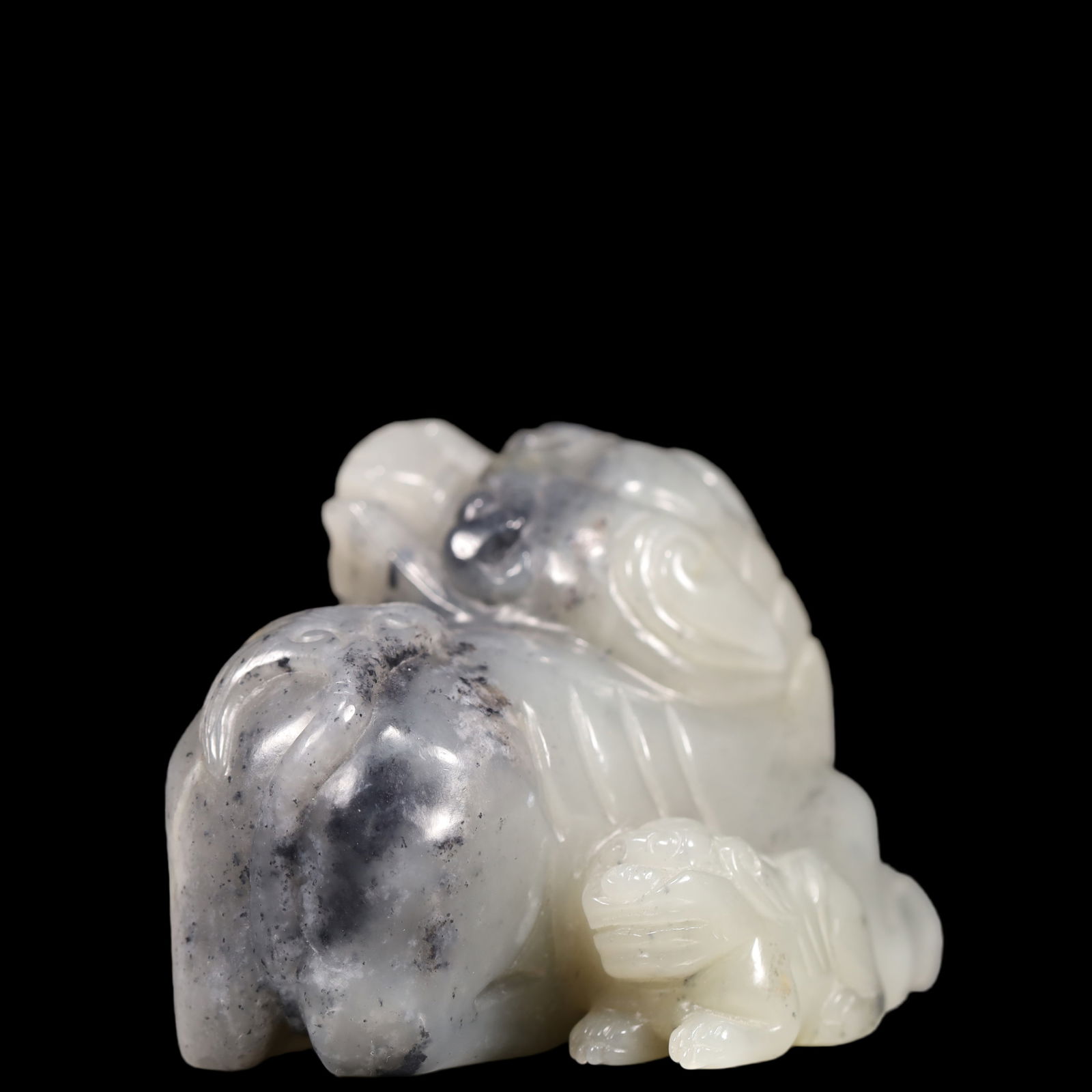 A Exquisite White Jade Lion Ornament - 5