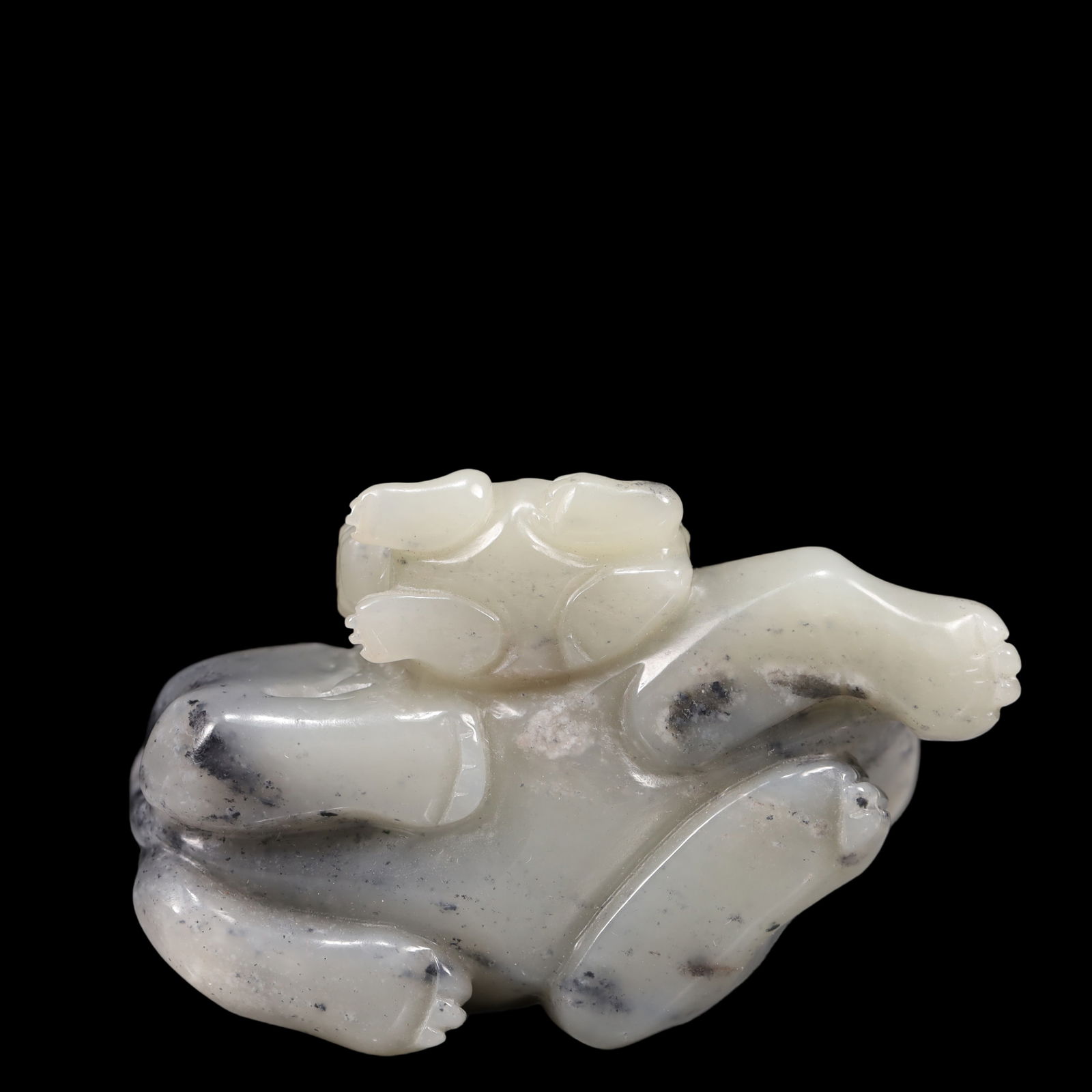 A Exquisite White Jade Lion Ornament - 7