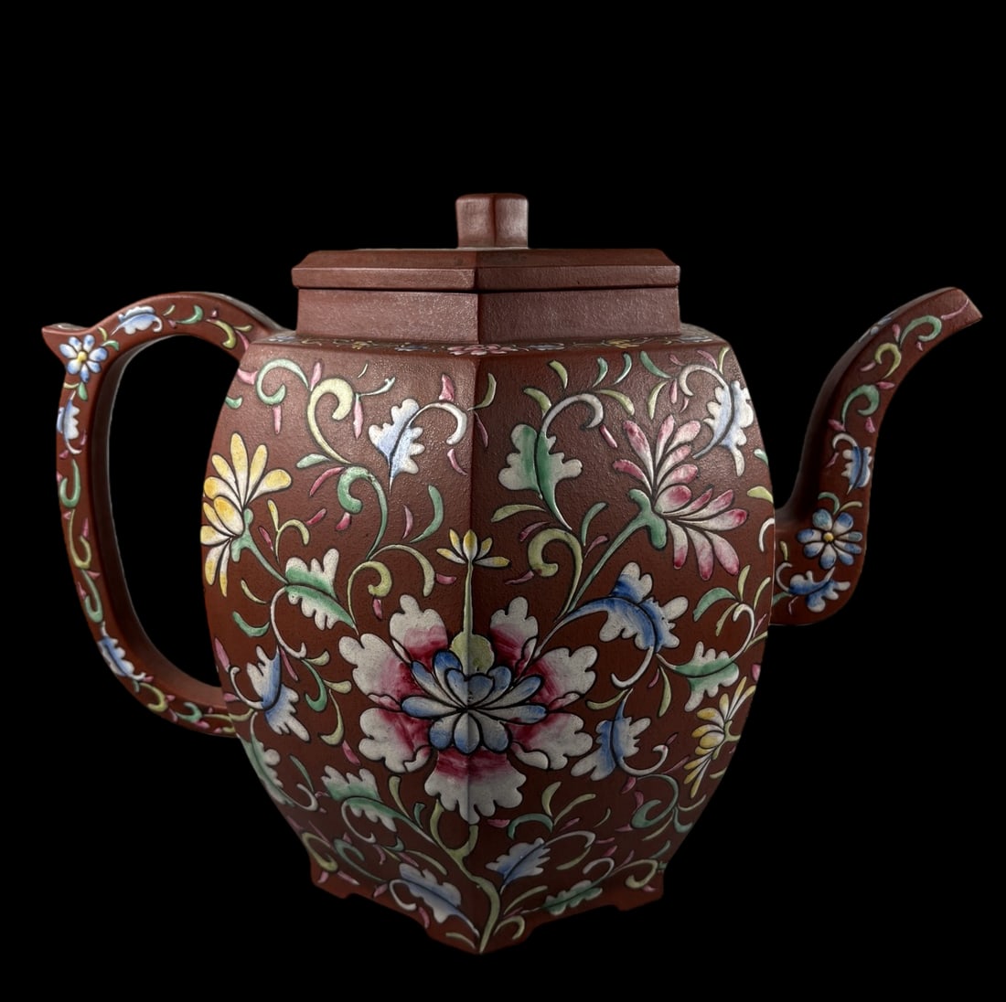 An Exquisite Purple Sands Lotus Pattern Teapot - 3
