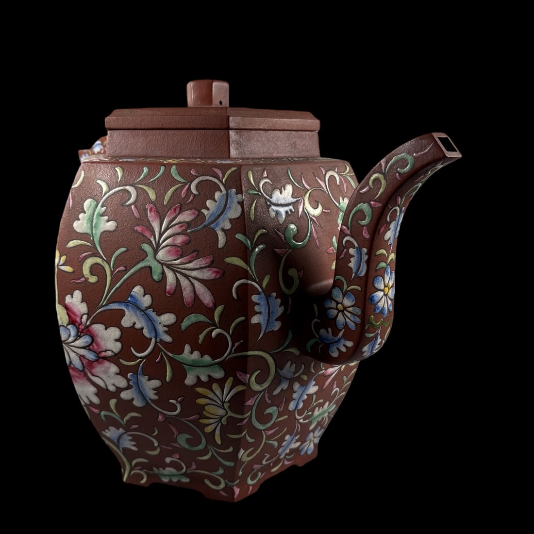 An Exquisite Purple Sands Lotus Pattern Teapot - 4