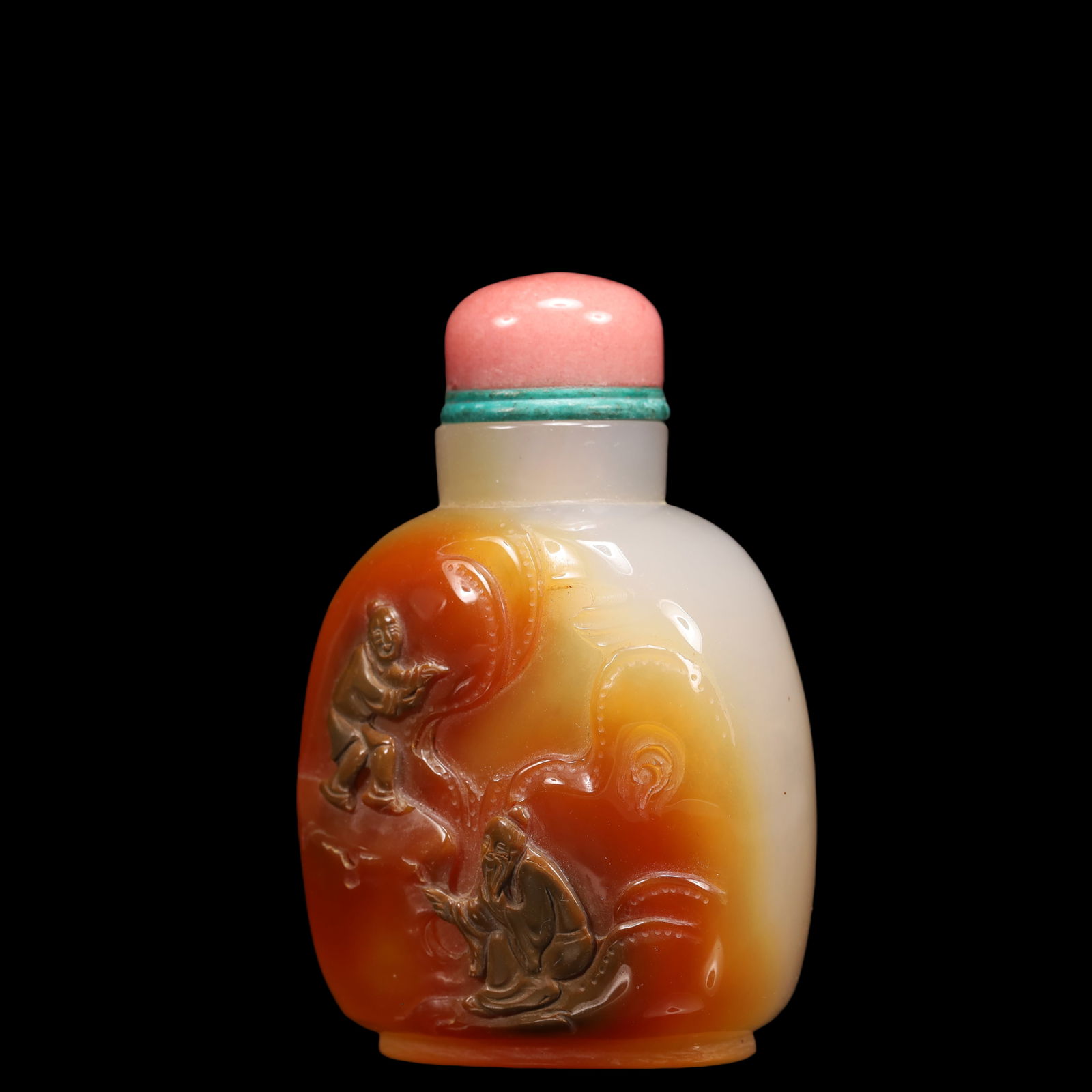 An Exquisite Agate Character and Story Pattern Snuff Bottle - 2