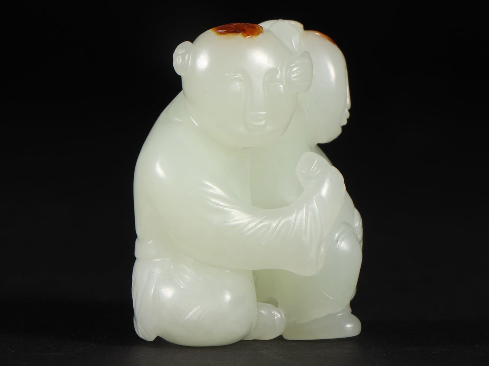 An Exquisite White Jade Figure Ornament - 5