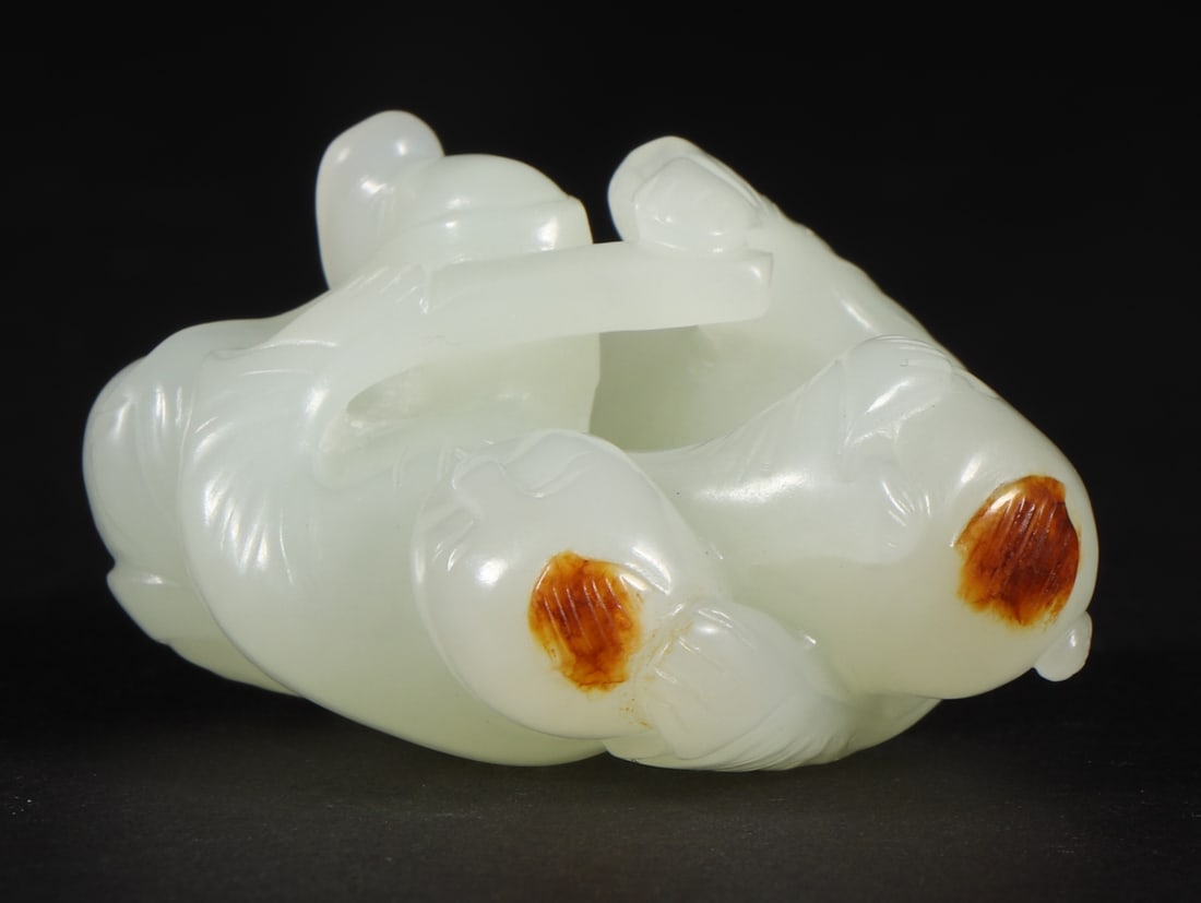 An Exquisite White Jade Figure Ornament - 8