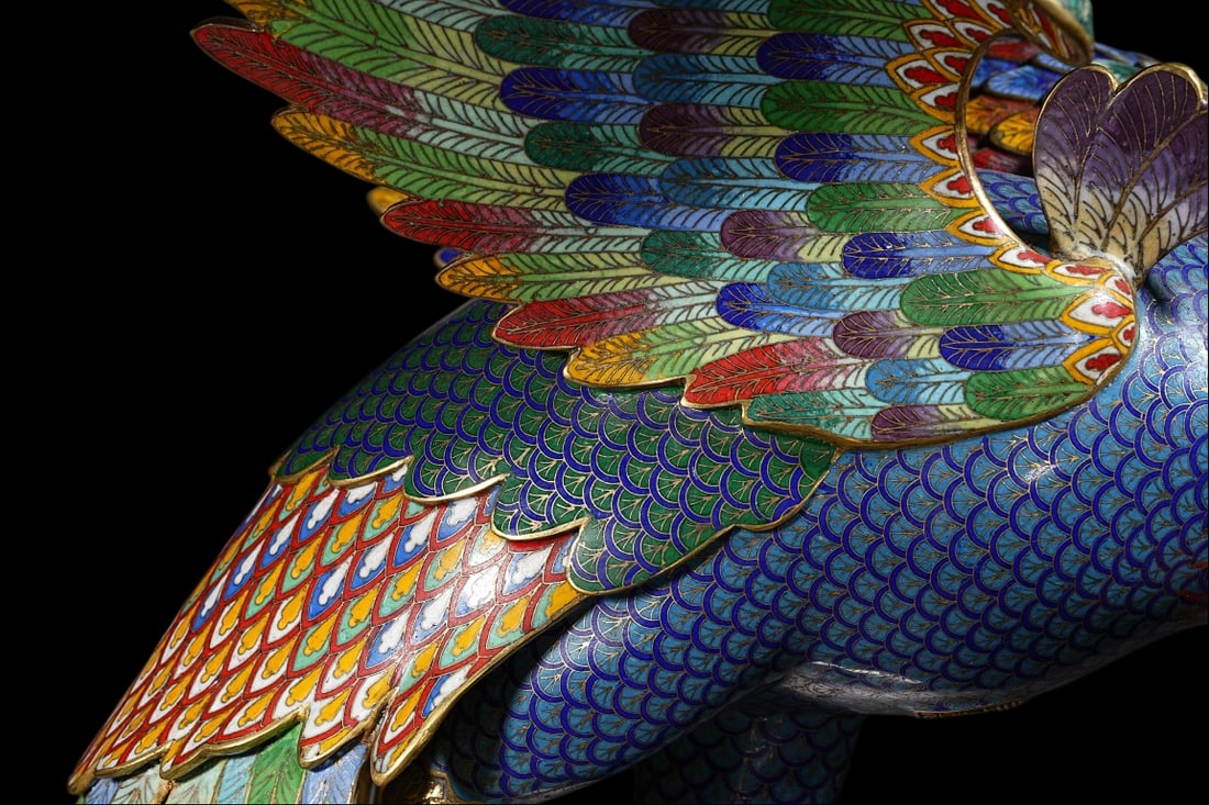 An Exquisite Cloisonne Lotus Pattern Phoenix Ornament - 3