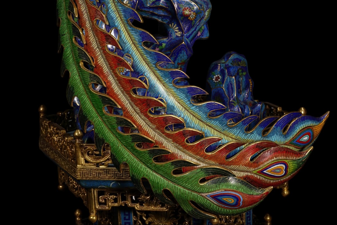 An Exquisite Cloisonne Lotus Pattern Phoenix Ornament - 5