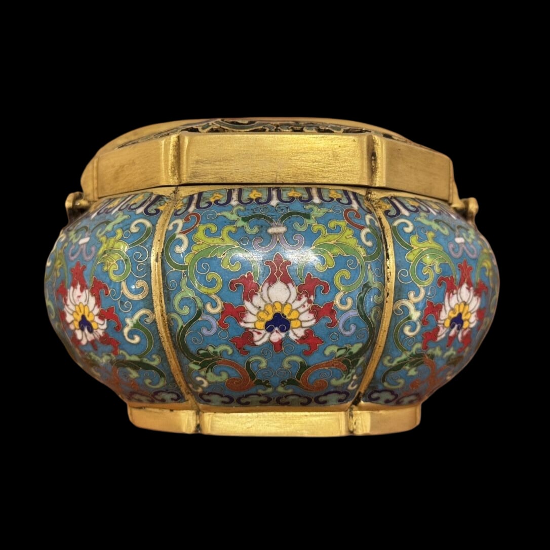 An Exquisite Cloisonne Lotus Pattern Censer - 3