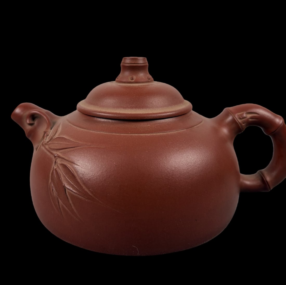 An Exquisite Purple Sands Bamboo Pattern Teapot - 2