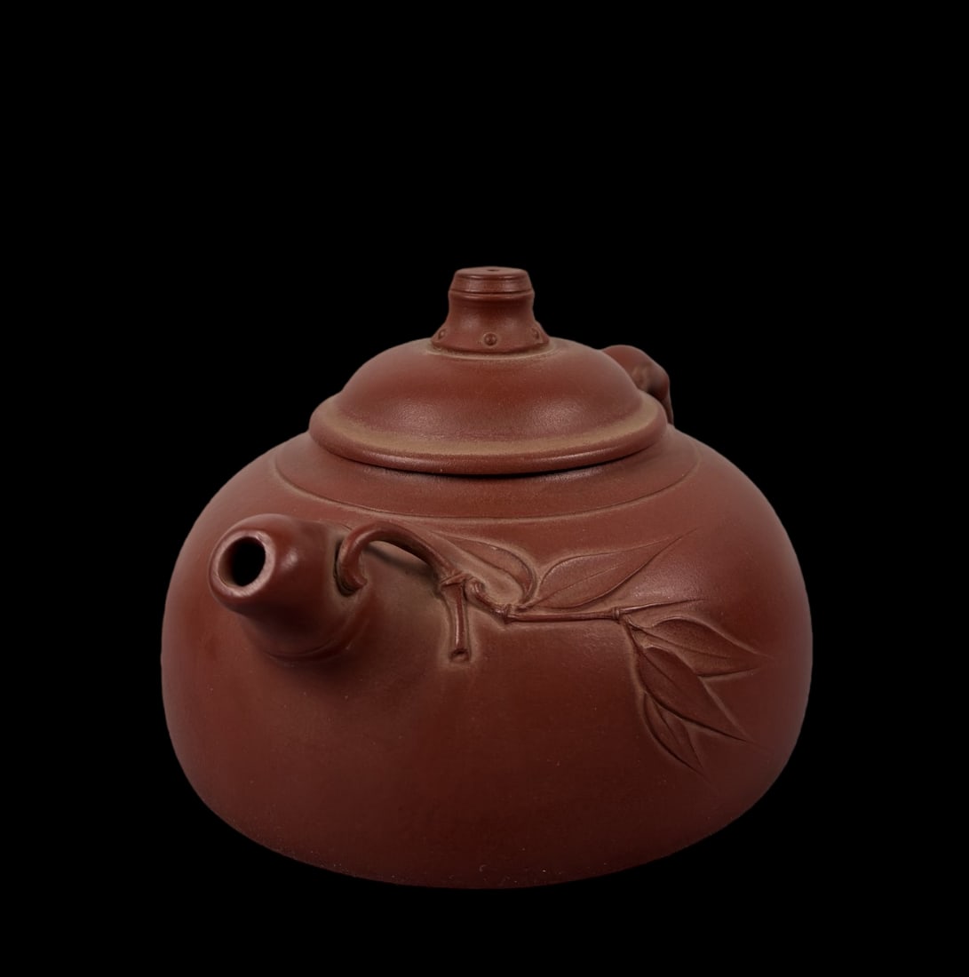 An Exquisite Purple Sands Bamboo Pattern Teapot - 5