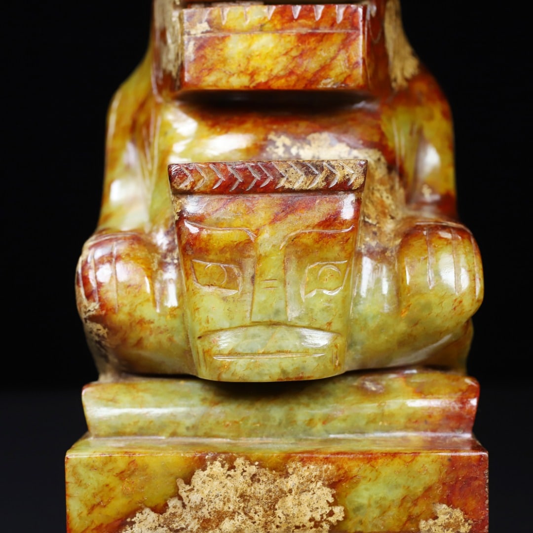 An Exquisite White Jade Bear Seal - 2