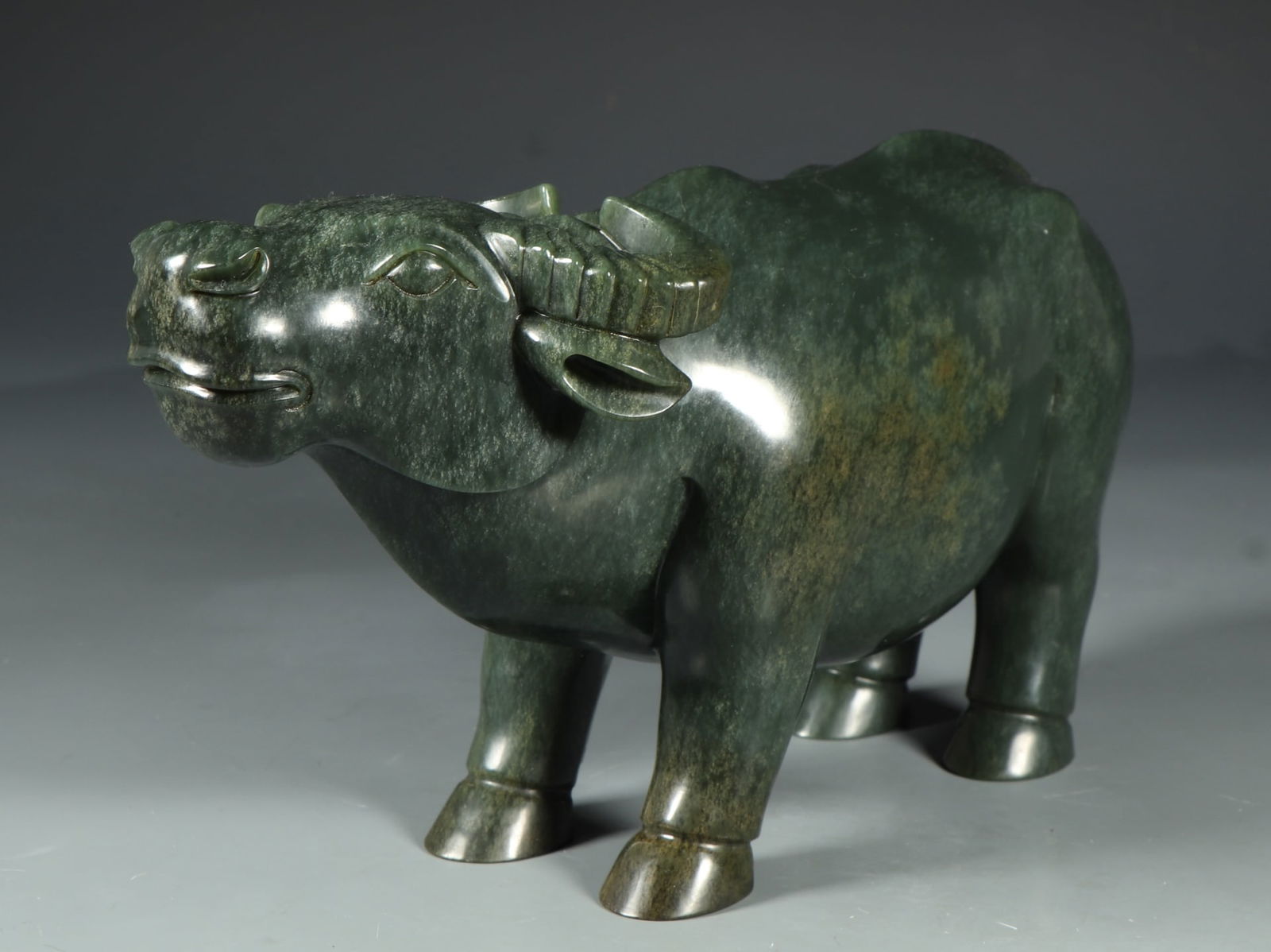 An Exquisite Jasper Buffalo Ornament - 3