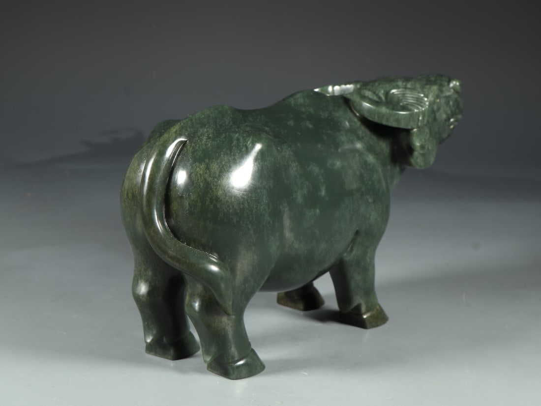 An Exquisite Jasper Buffalo Ornament - 5