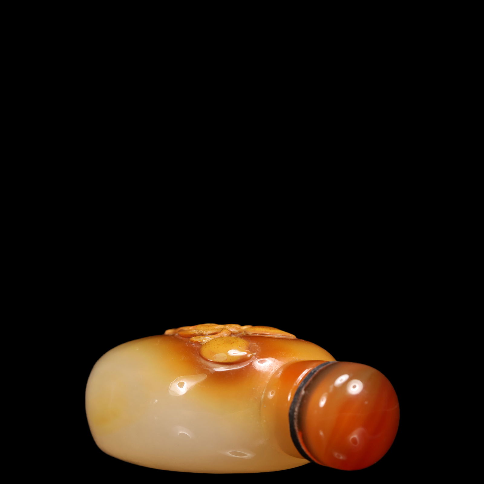 An Exquisite Agate Monkey Pattern Snuff Bottle - 7