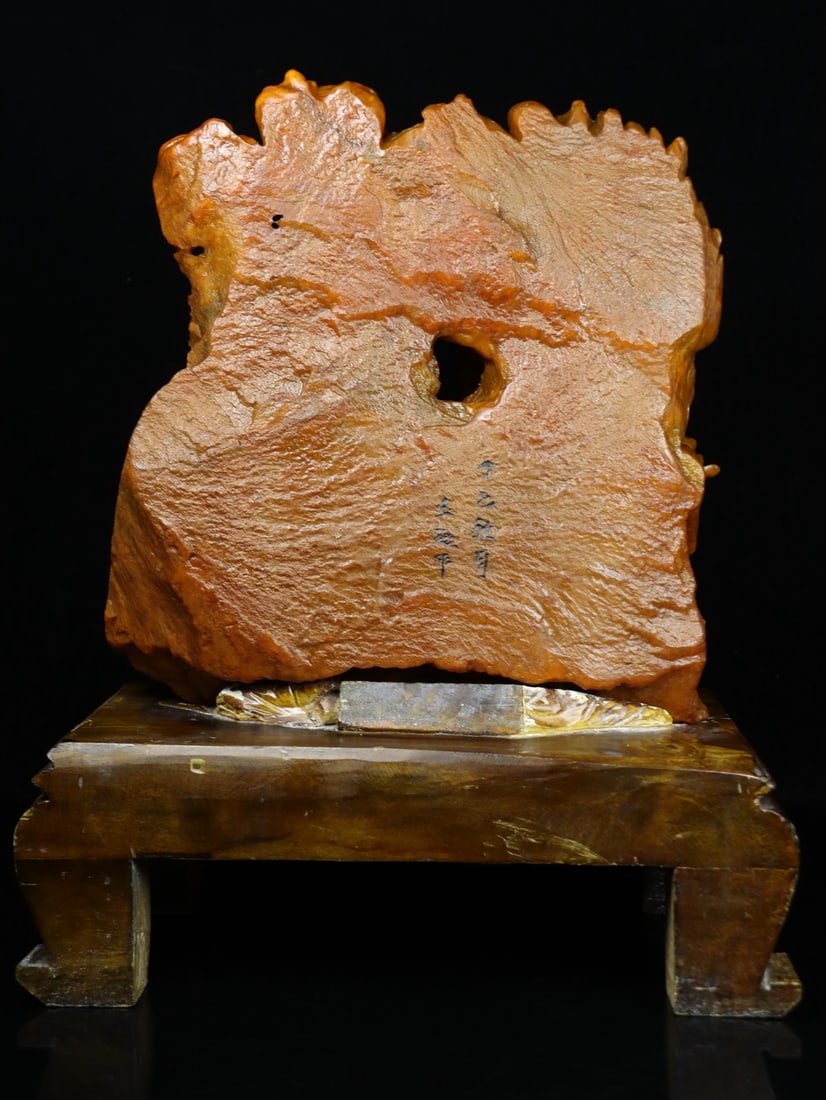 An Exquisite Tianhuang Stone Phoenix Pattern Flower Pattern Ornament - 5