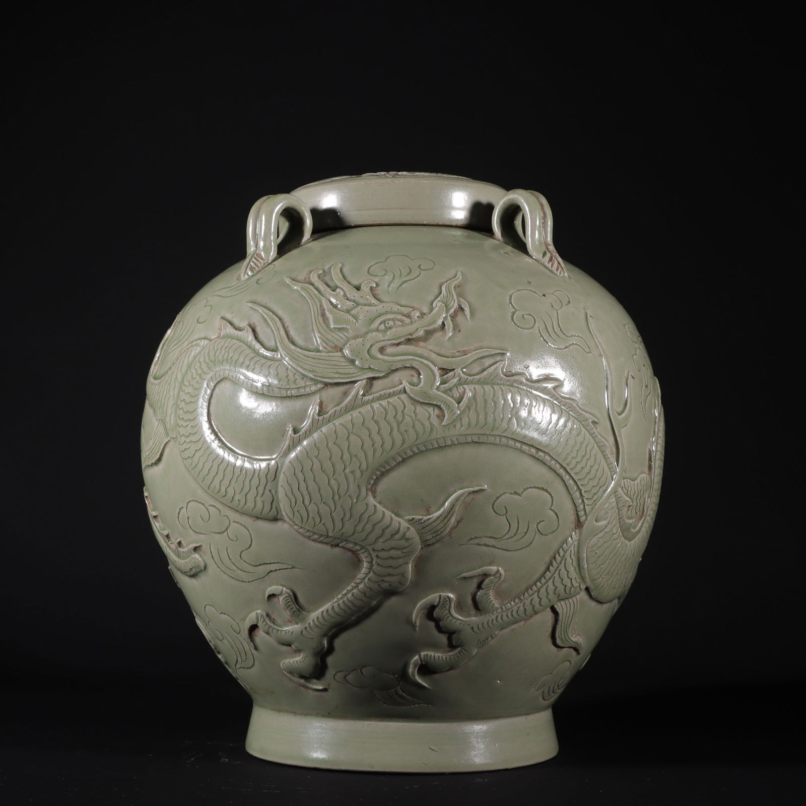 An Exquisite Yue yao Celadon Dragon Pattern Jar - 5